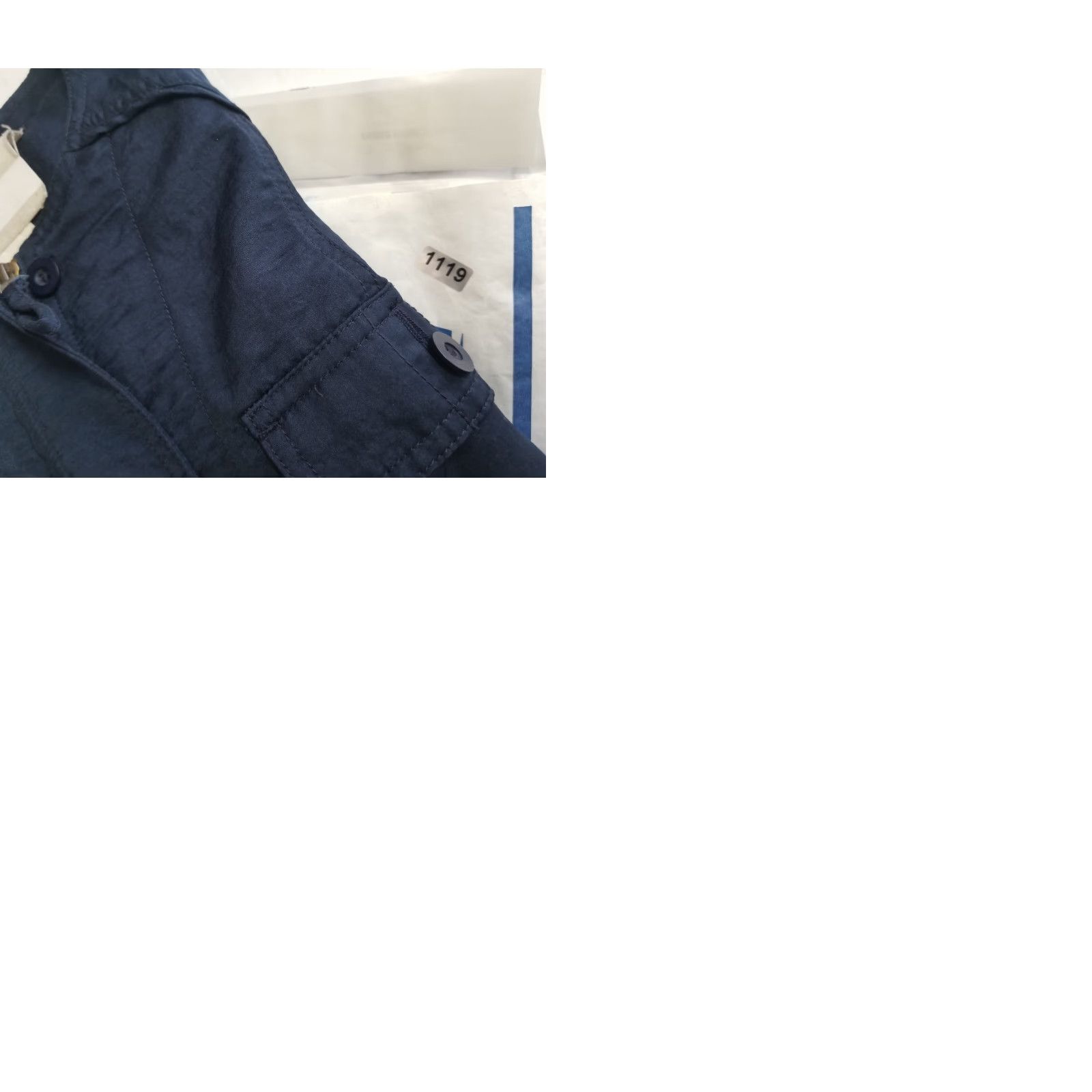 Anthropologie Hei Hei Cargo Jacket Navy Medium Blue Full Zip Casual Women Military Jacket Size M / US 6-8 / IT 42-44 - 9 Thumbnail
