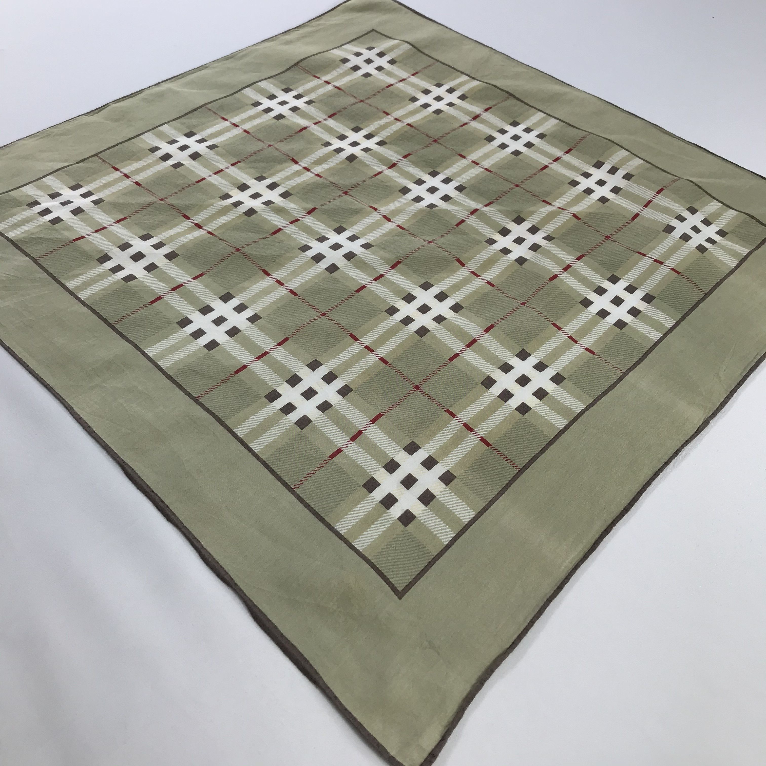 Burberry × Vintage Burberry Bandana / Handkerchief / Neckerchief - S836 Size ONE SIZE - 2 Thumbnail