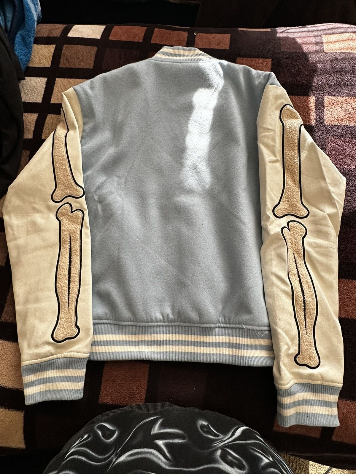 Fashion Nova Blue skull bomber jacket Size US S / EU 44-46 / 1 - 2 Thumbnail