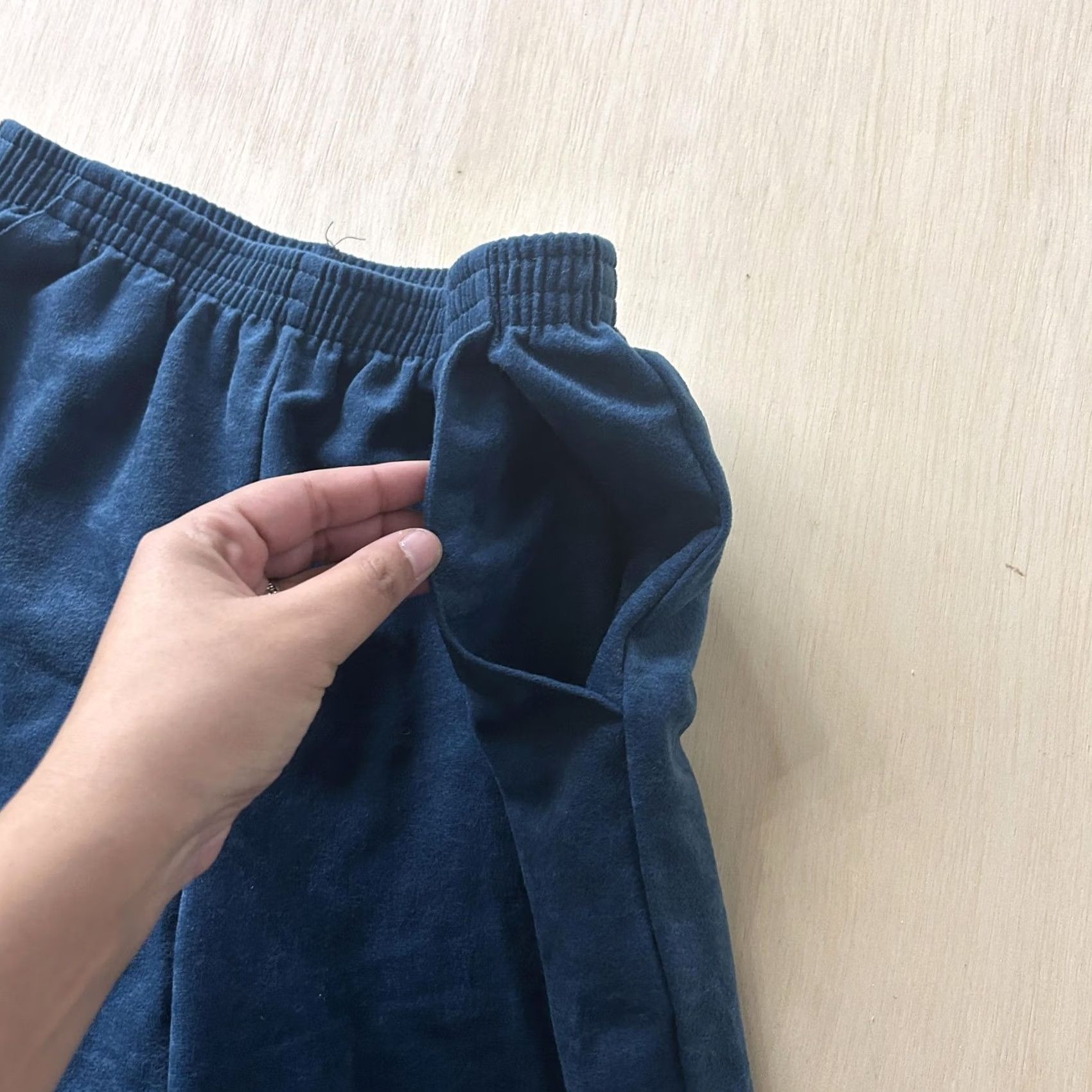 Vintage Willow Ridge Sweatpants Womens Small Blue Velour Elastic Waist Pockets Straight Leg Casual Size 28" / US 6 / IT 42 - 5 Thumbnail