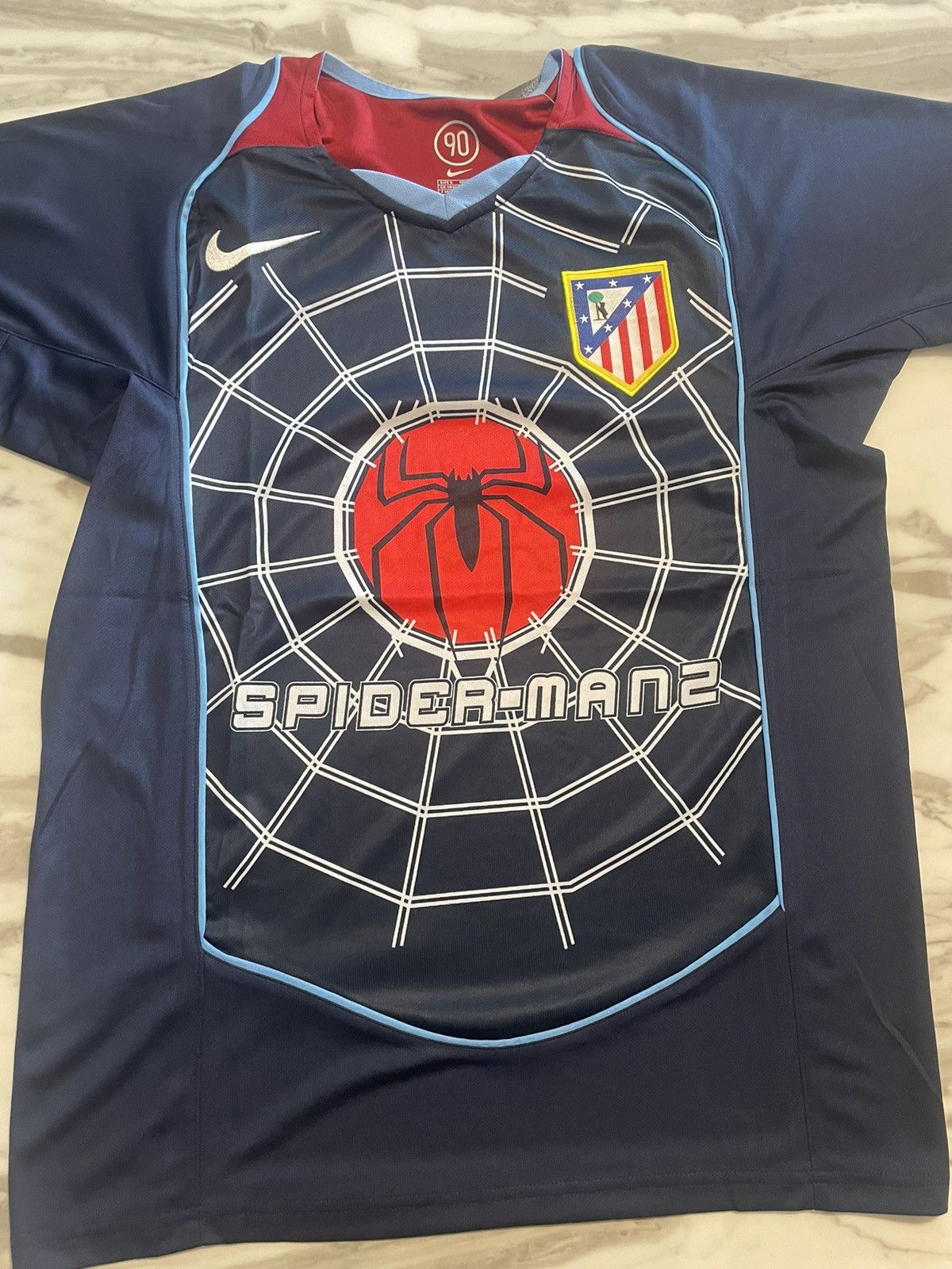 Nike Atletico Madrid SpiderMan Soccer Jersey Grailed