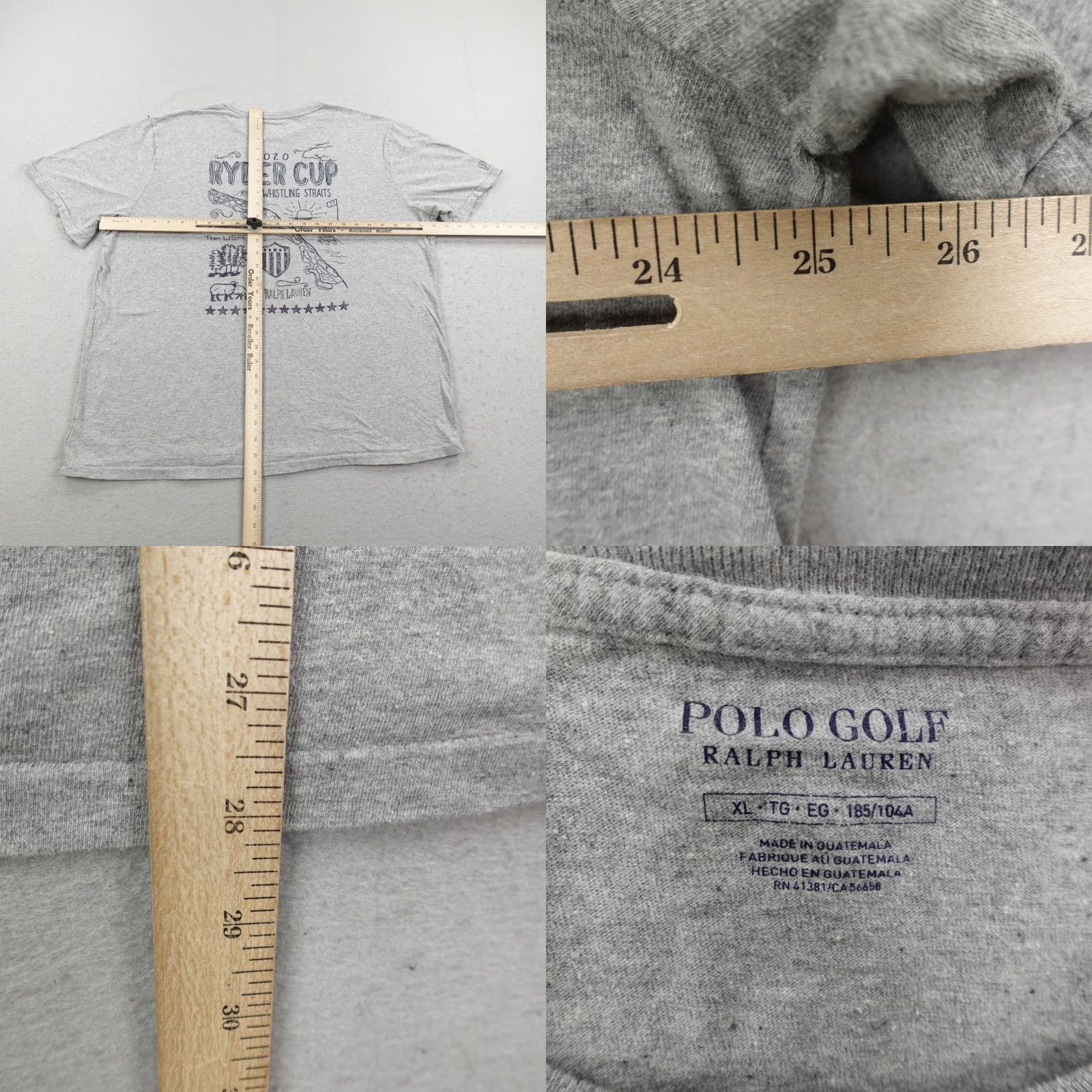 Polo Ralph Lauren Polo Ralph Lauren Shirt Mens XL Gray 2020 Ryder Cup Golf Whistling Straits Tee Size US XL / EU 56 / 4 - 8 Thumbnail