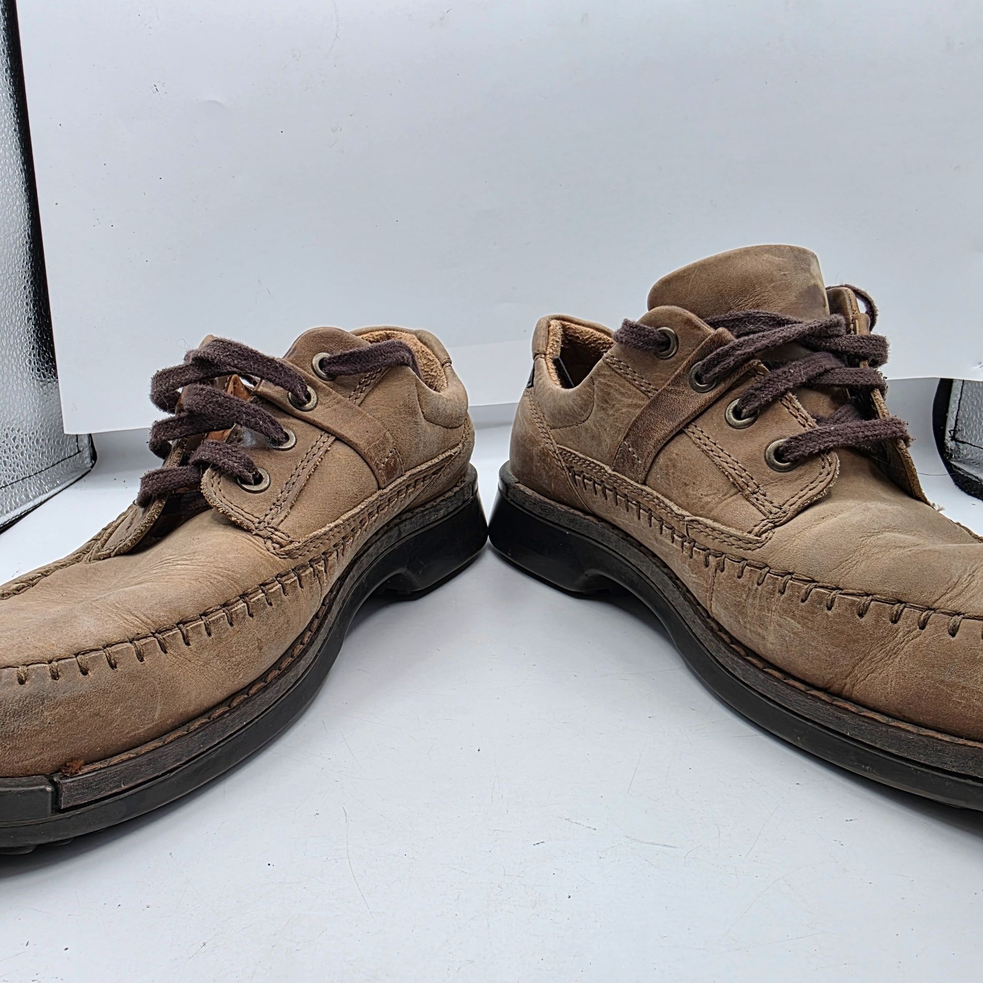 Ecco Ecco Fusion II Mens Size 42 Leather Casual Shoes Brown Moc T Size US 8.5 / EU 41-42 - 2 Thumbnail