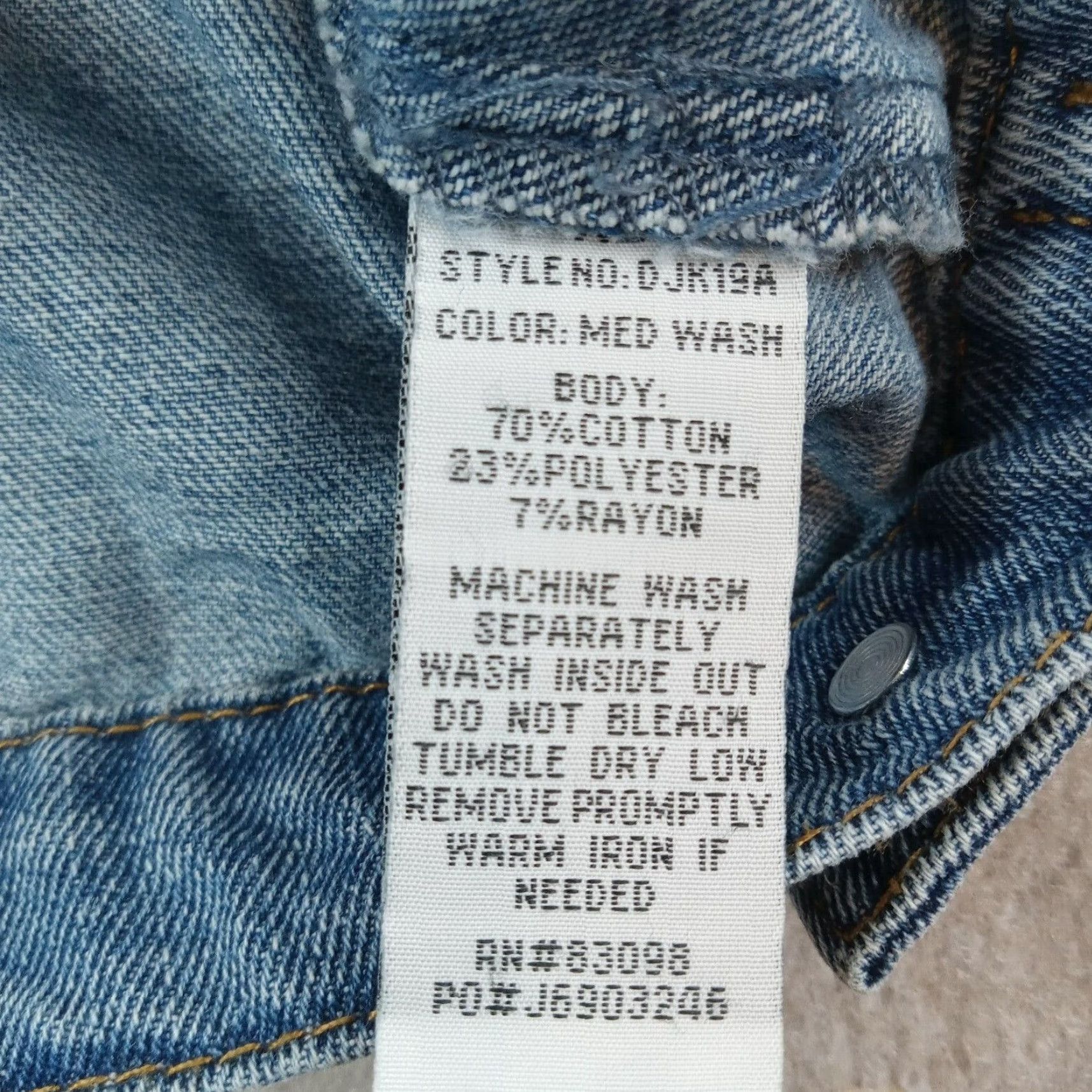 Vintage CI SONO Denim Jacket Womens XL Blue Casual Button Front Cropped Size XL / US 12-14 / IT 48-50 - 6 Thumbnail