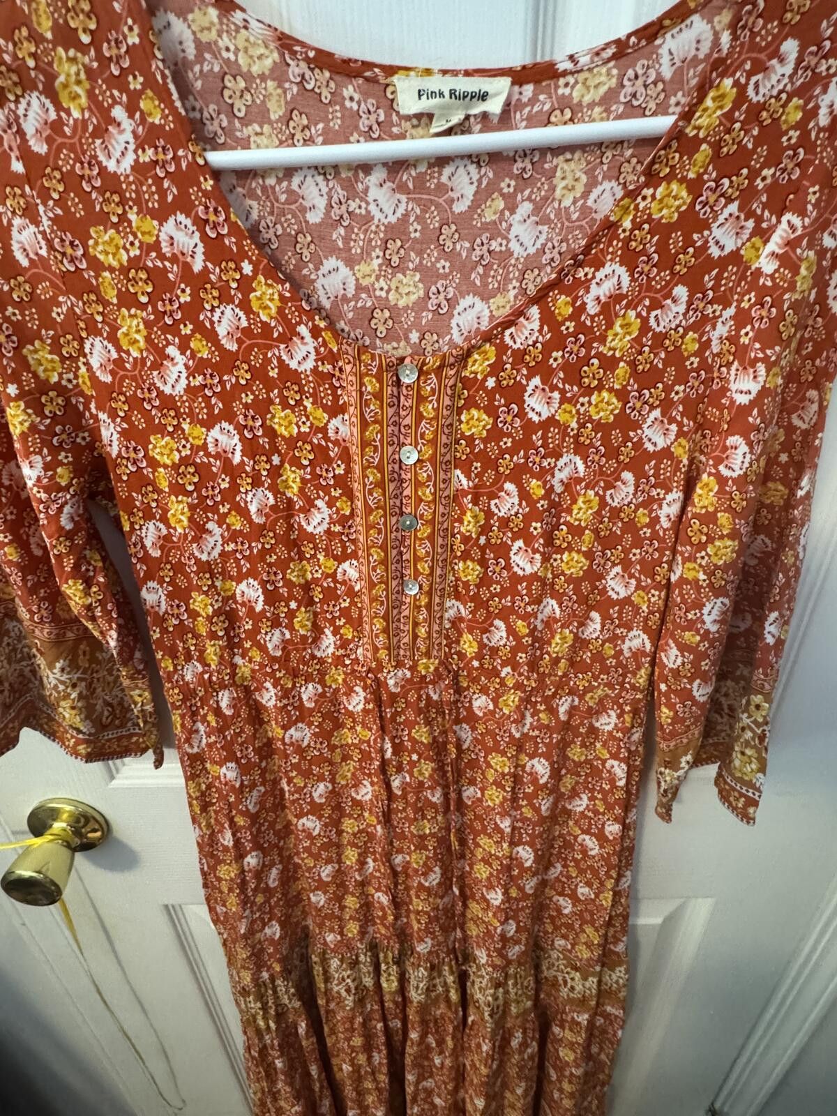 Other Pink Ripple Bohemian Maxi Dress-Medium Size M / US 6-8 / IT 42-44 - 3 Thumbnail