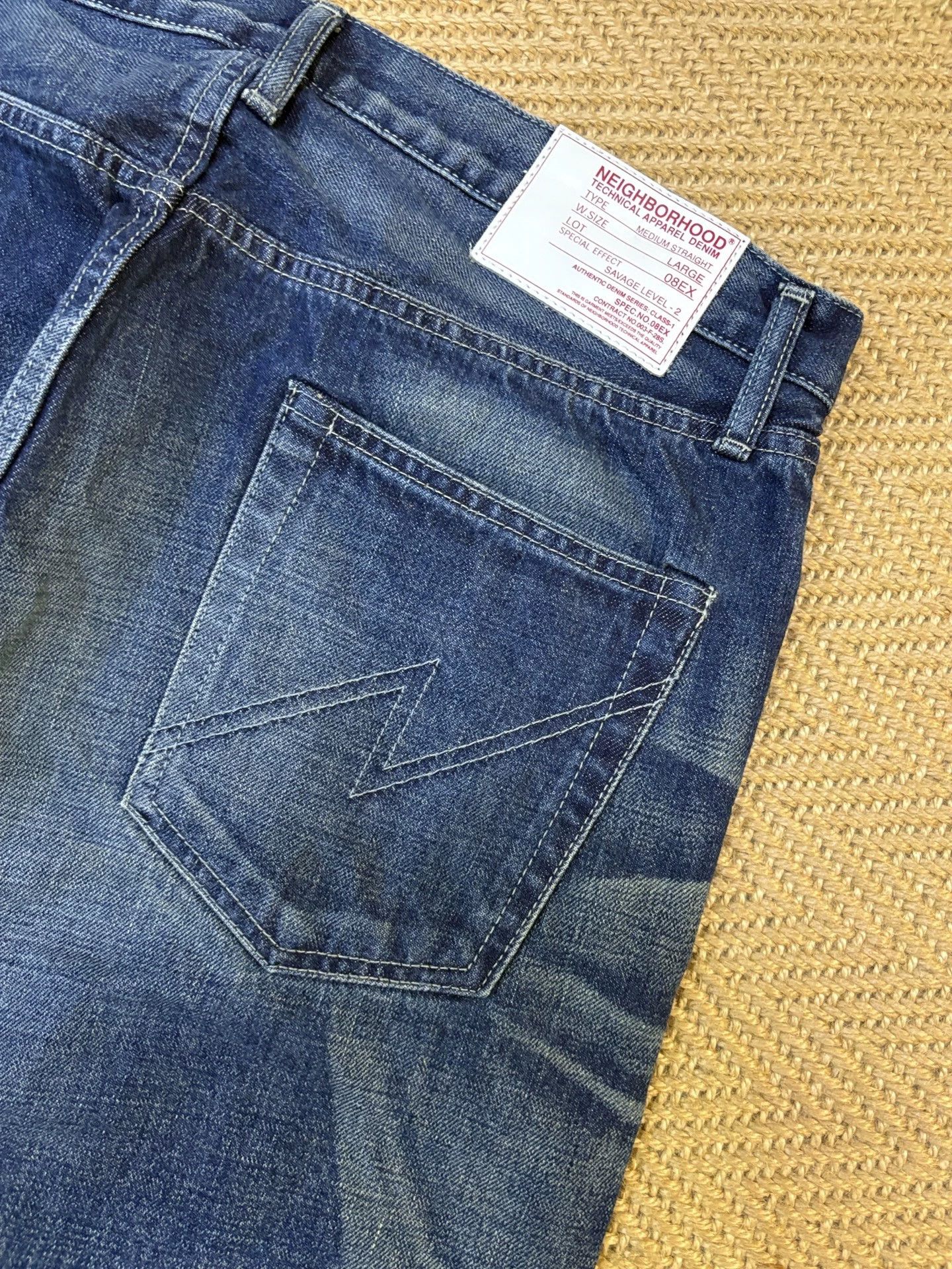 Neighborhood Edison Chen x Neighborhood Brutal Wash L Jeans HW Near New Size US 34 / EU 50 - 6 Thumbnail