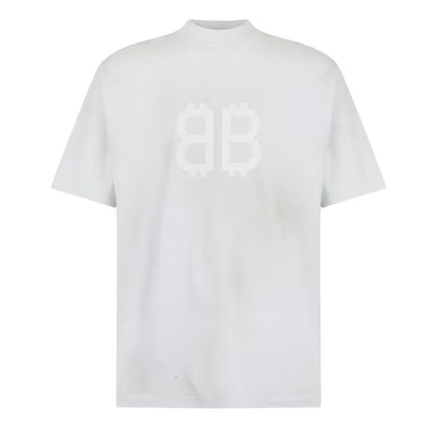 Image of Balenciaga O1G2R1Mq0324 T-Shirt In Dirty White, Men's (Size XL)