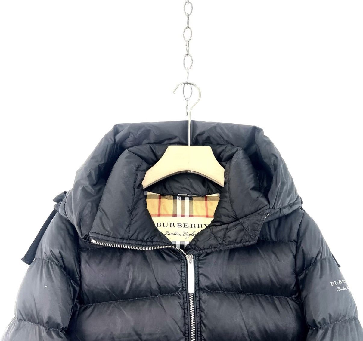 Burberry Burberry Black Hooded Mid-Length Down Jacket K12 Size M / US 6-8 / IT 42-44 - 3 Thumbnail