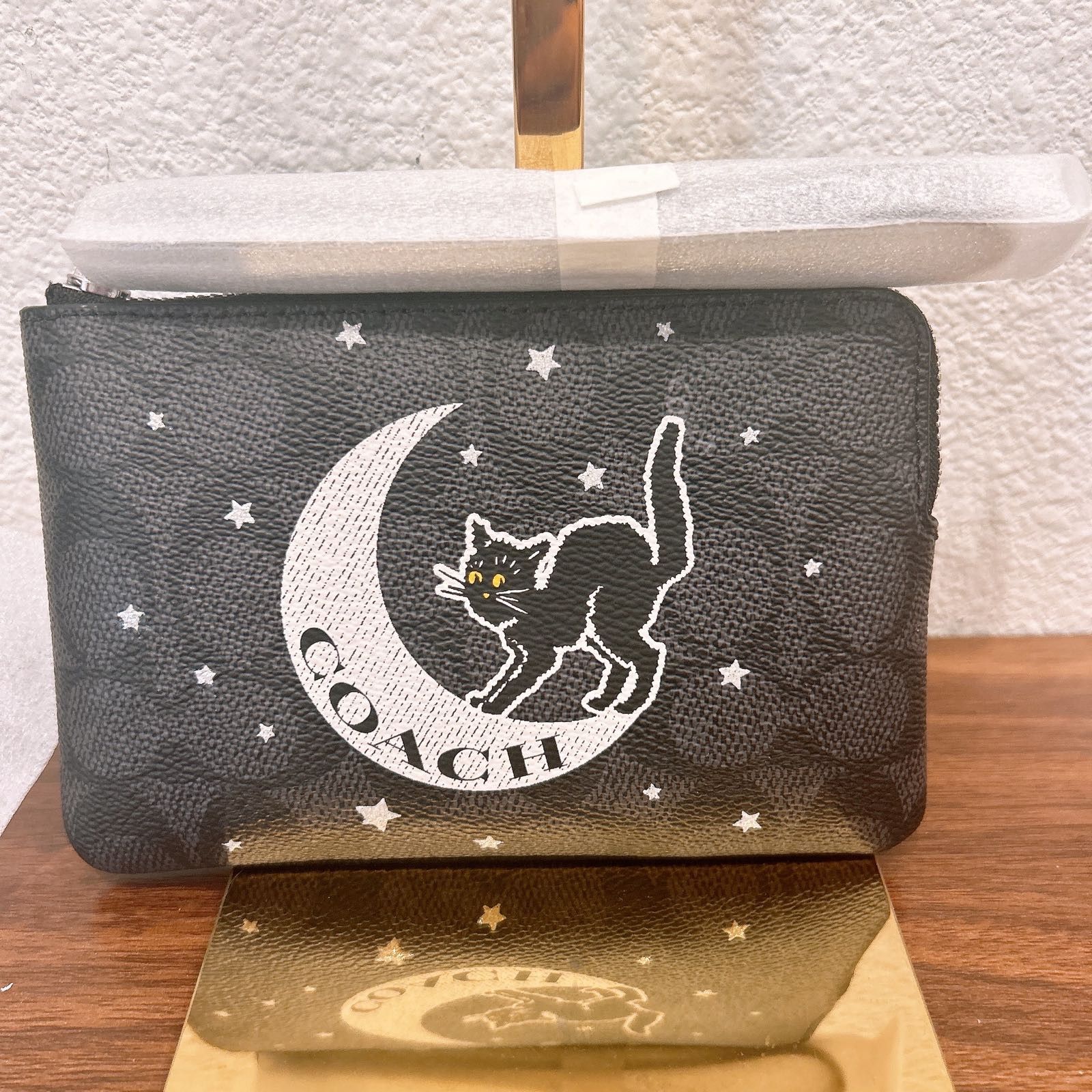 Coach Corner Zip Wristlet In Signature Canvas Halloween Graphic Size ONE SIZE - 7 Thumbnail