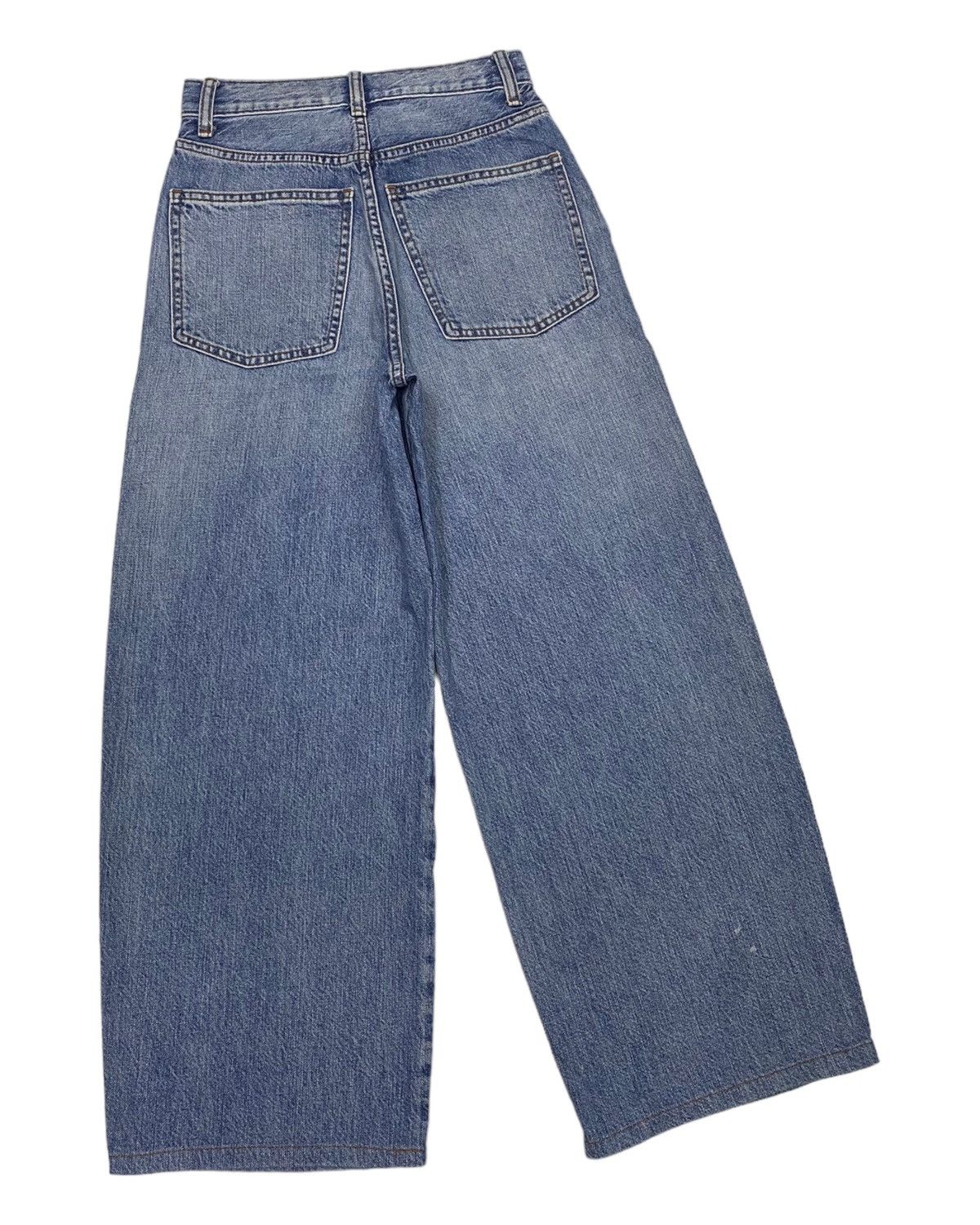 Christophe Lemaire UNIQLO LEMAIRE BAGGY CROPPED DISTRESSED DENIM JEANS Size 24" / US 00 / IT 34 - 4 Thumbnail