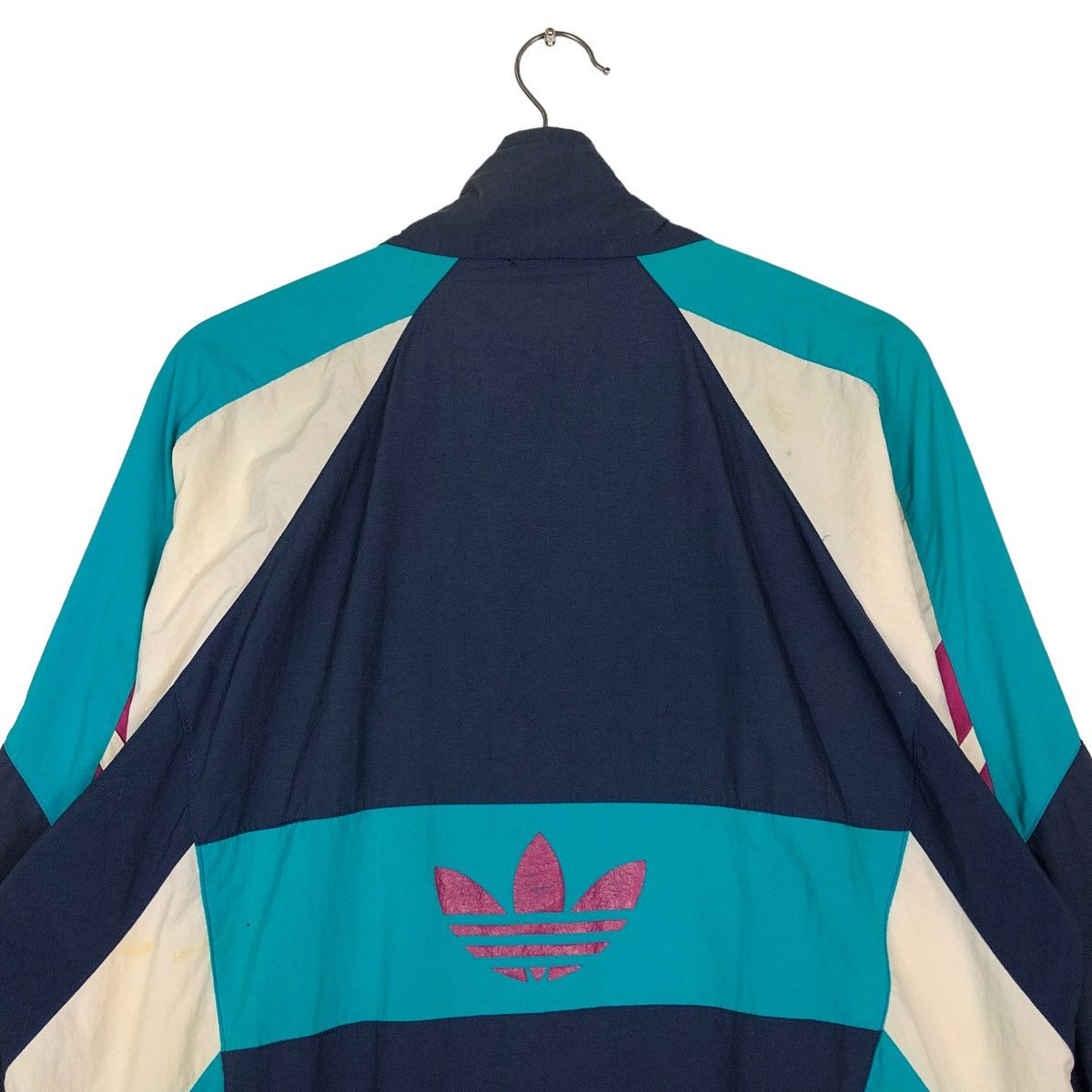 Adidas 🔥VINTAGE BOMBER JACKET LIGHT ADIDAS MULTI COLOUR BLOCK Size US L / EU 52-54 / 3 - 9 Thumbnail