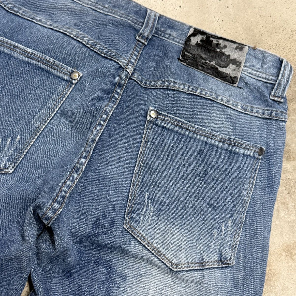 Japanese Brand Robble Whisker Distressed Straight Denim Pants Size US 28 / EU 44 - 13 Thumbnail