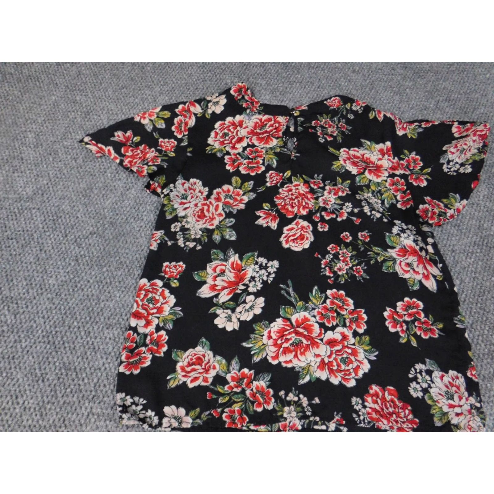 Vintage Persaya Womens Blouse Small black floral pullover Size S / US 4 / IT 40 - 7 Thumbnail