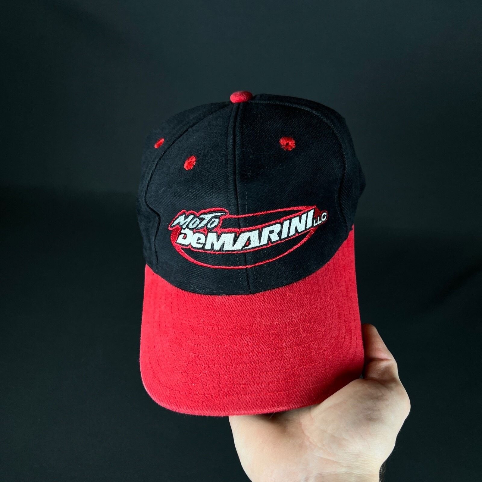 Vintage team DeMarini Motocross l black cap hat vintage snapback Size ONE SIZE - 2 Thumbnail