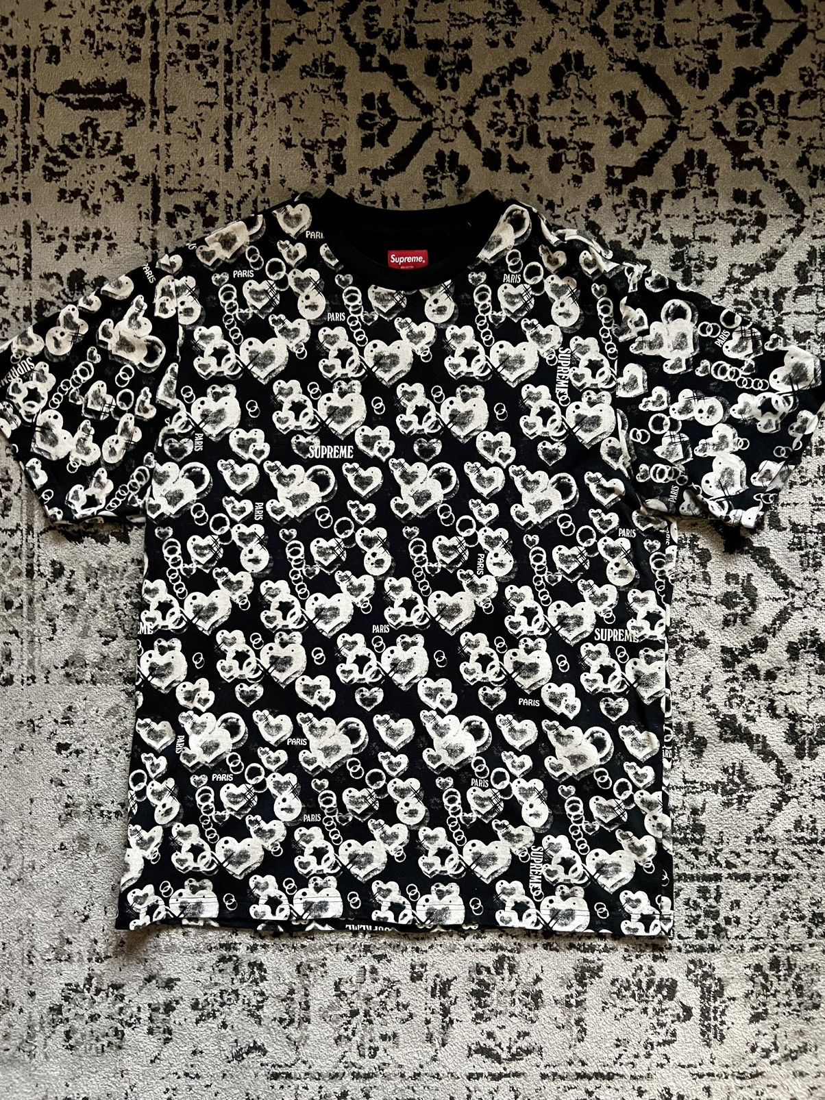 Supreme SUPREME HEARTS S/S TOP BLACK  