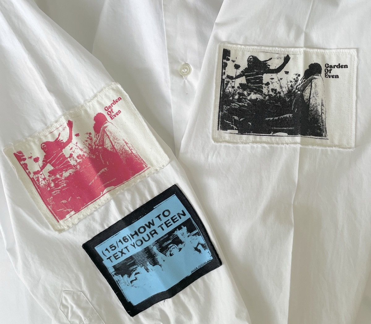 Raf Simons SS20 Raf Simons White Patch Oversized Baggy Shirt Size US XL / EU 56 / 4 - 5 Thumbnail