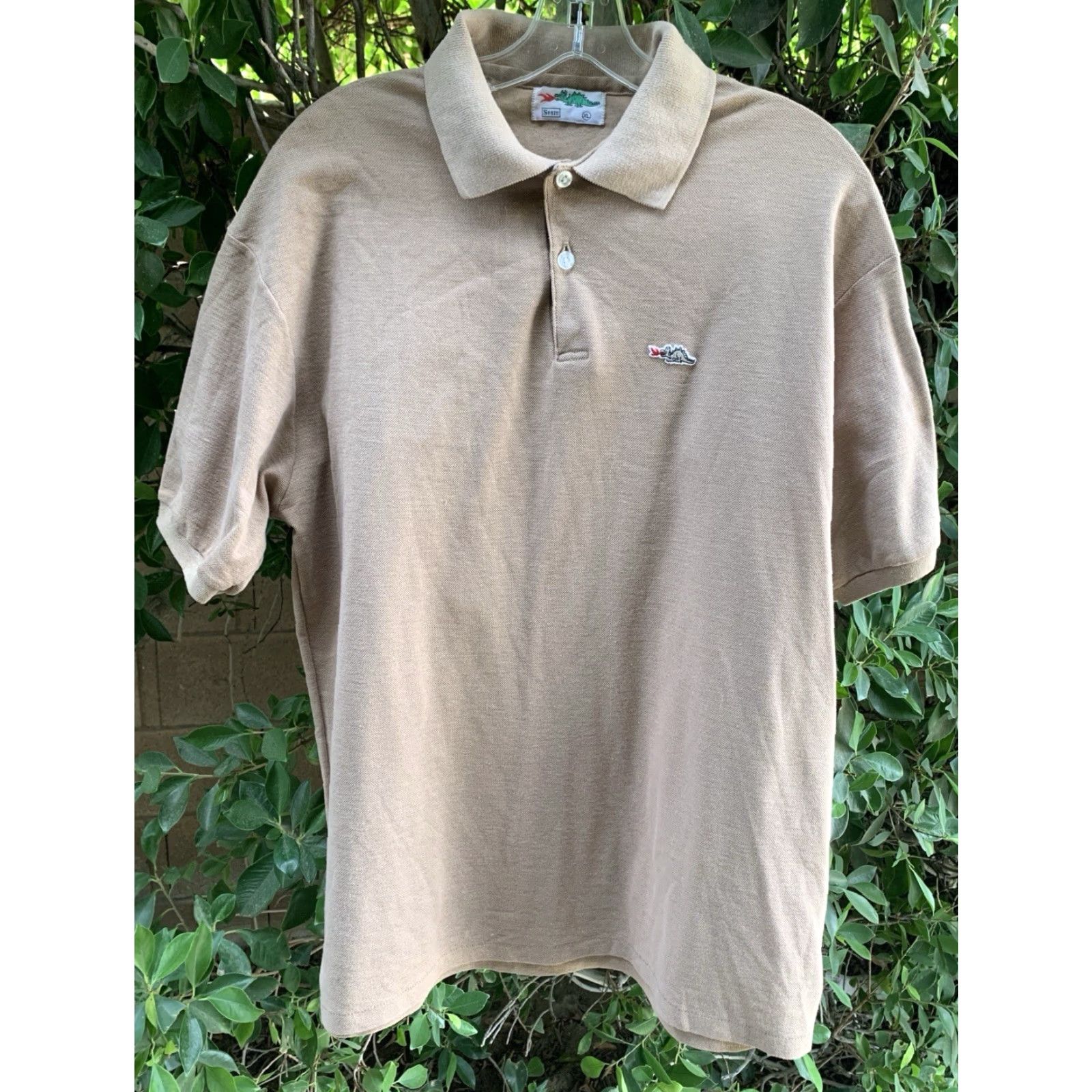 Sears VINTAGE Sears Fire Breathing Dragon Logo Polo Shirt XL Beige Men XL Polo Dragon Logo Braggin Dragon Fire Theme Golf Size US XL / EU 56 / 4 - 2 Thumbnail