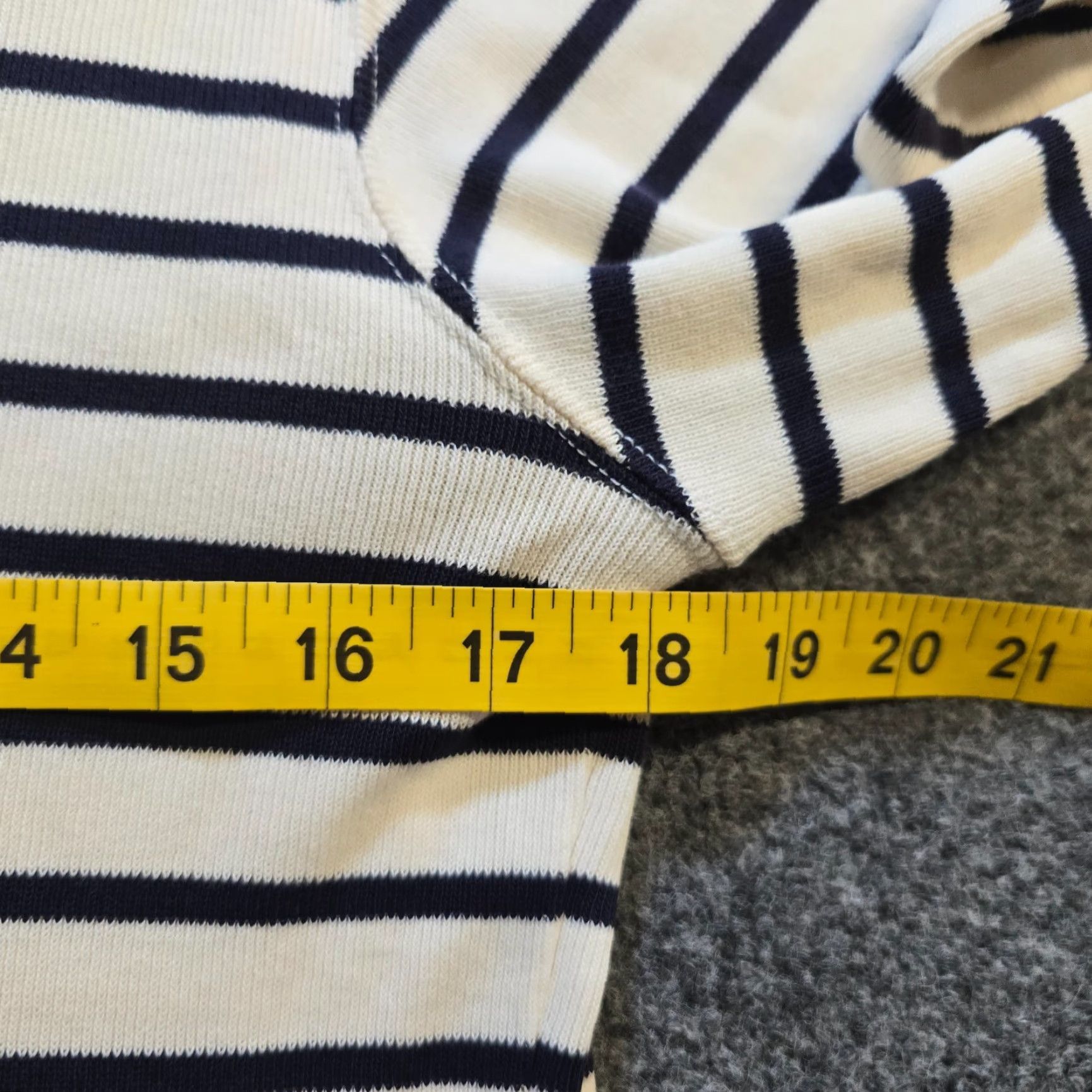 Vintage LL Bean Sweater Womens Petite Medium White Sailor Striped Knit 3/4 Sleeve Boat Neck Pullover Casual Classic Fit Mens Womens Girls tailored Size M / US 6-8 / IT 42-44 - 7 Thumbnail