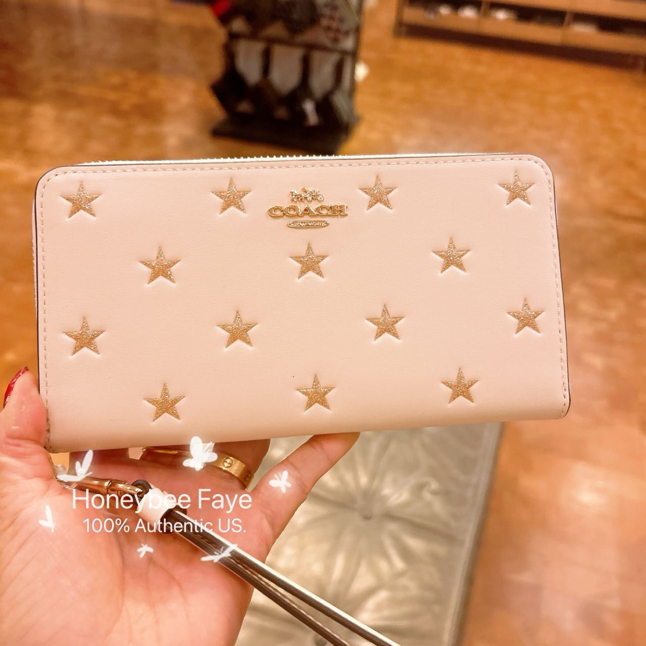 Coach Long Zip Around Wallet With Star Print CW479 Size ONE SIZE - 3 Thumbnail