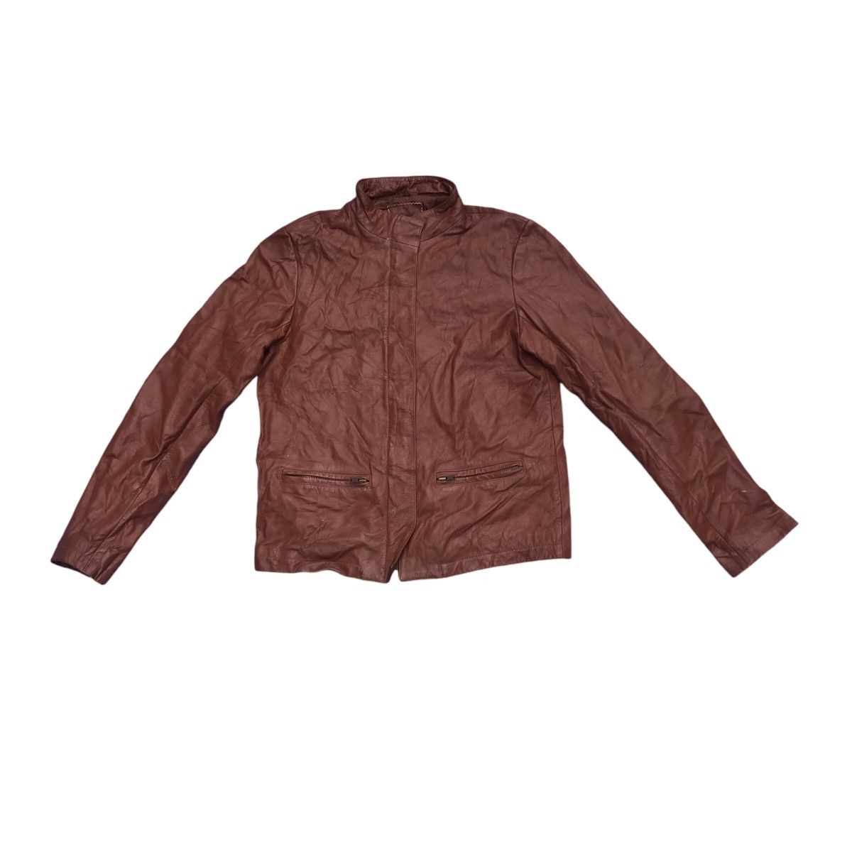 Genuine Leather × SHIPS Vintage Ships Genuine Leather Biker Jacket Racing Size S / US 4 / IT 40 - 1 Thumbnail
