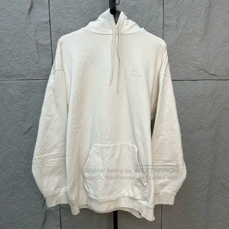 Balenciaga Balenciaga Beige Double Hook Embroidered Pleated Hooded Sw Size US XS / EU 42 / 0 - 1 Thumbnail