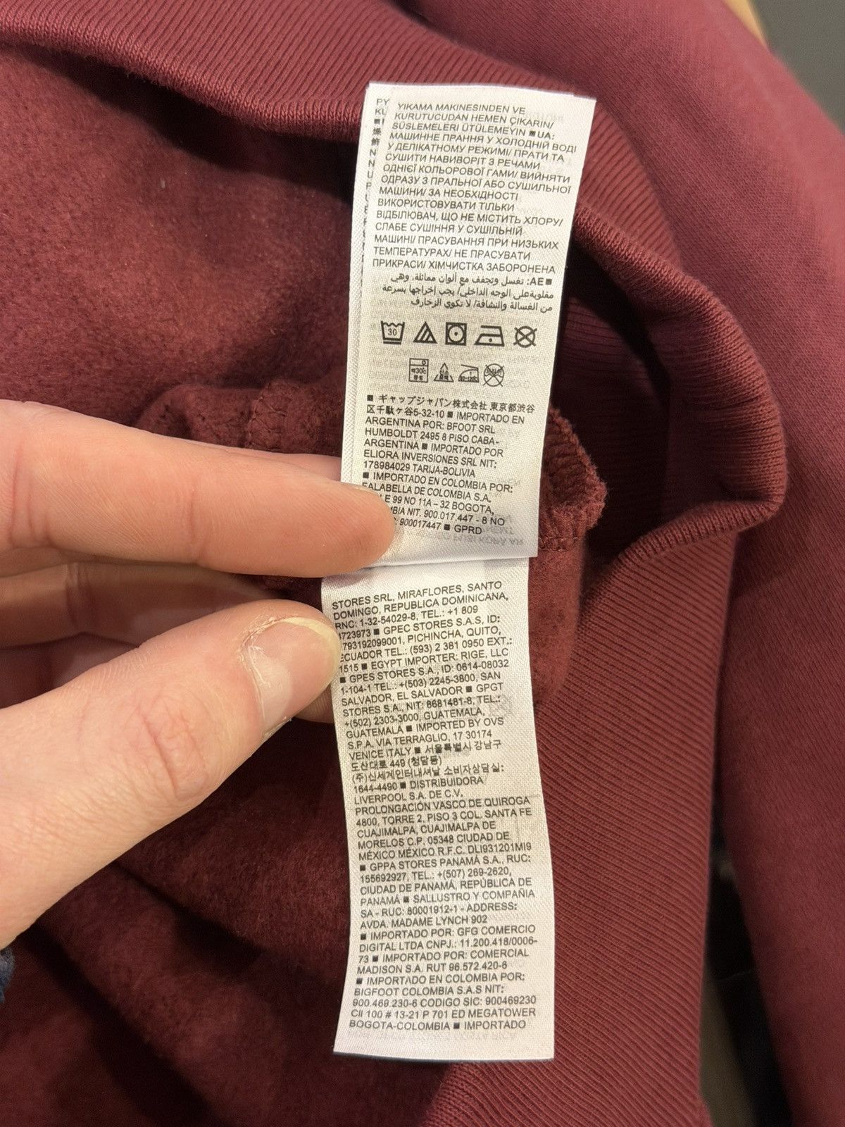 Gap × Palace Palace x Gap Hoodie - Burgundy / Orange Size US S / EU 44-46 / 1 - 9 Thumbnail