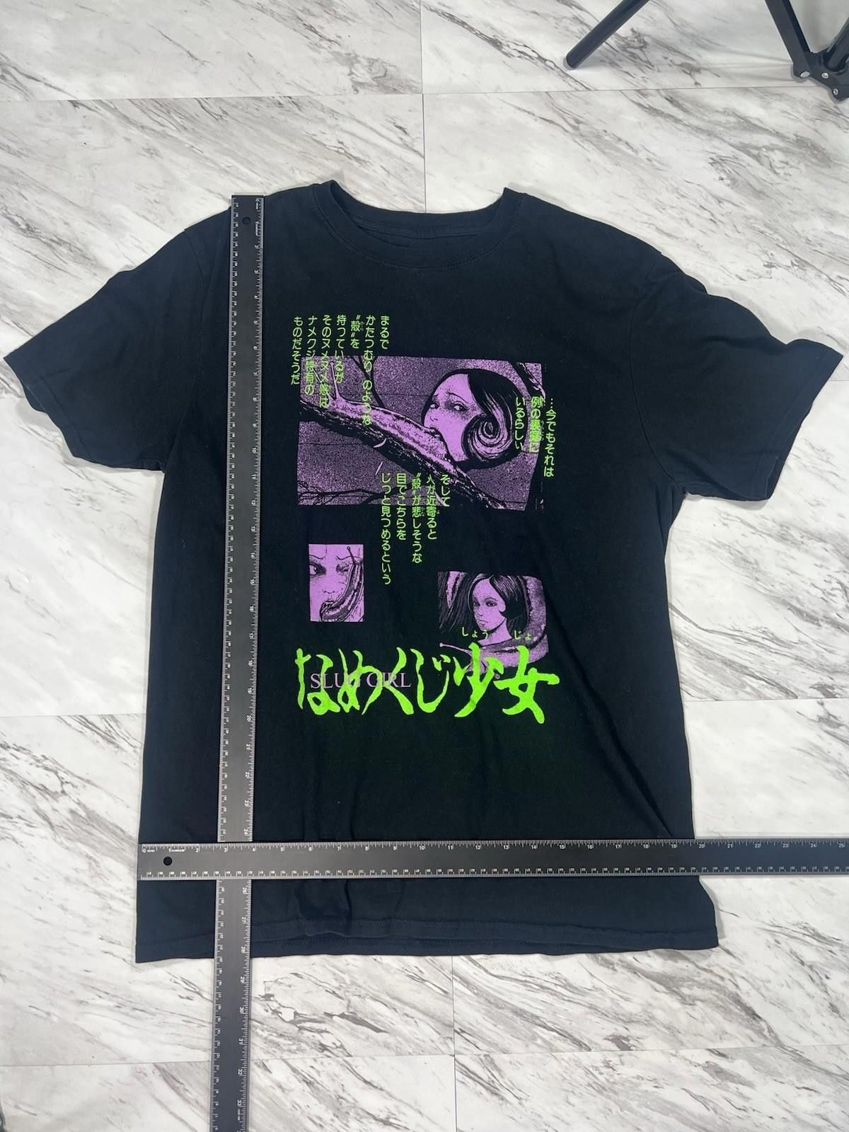 Juun.J Anime Japanese Graphic T-Shirt Slug Girl Purple Green #8 Size US L / EU 52-54 / 3 - 1 Thumbnail