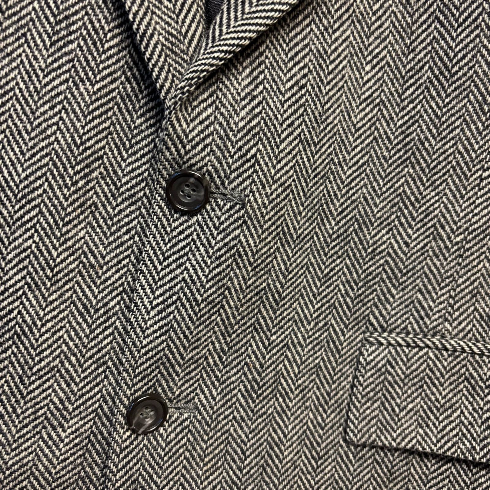 Other Vintage Christopher Hayes 100% Wool 44R Herringbone Blazer Size 44R - 10 Thumbnail