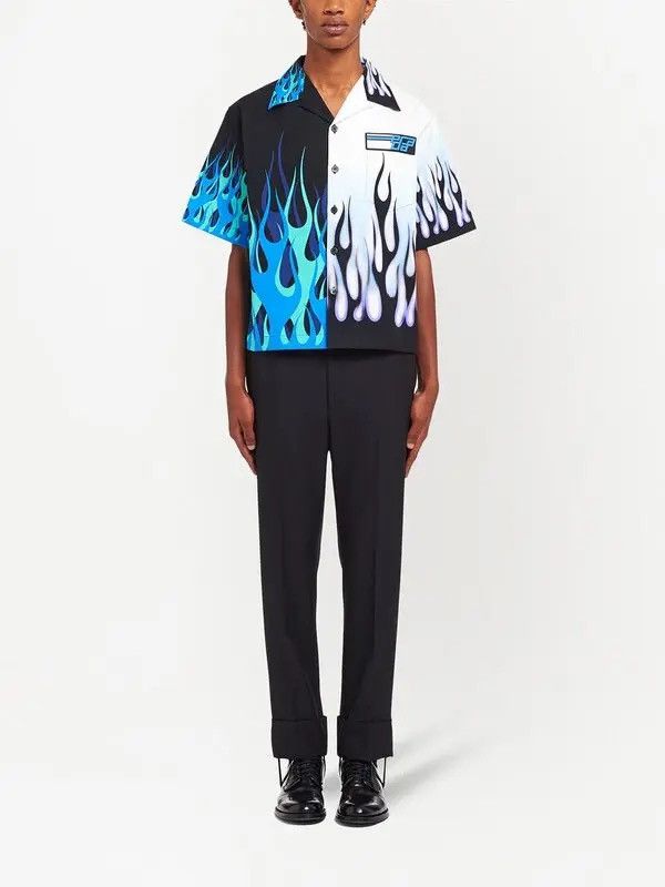 Prada Prada Double Flame Bowling Shirt Size US L / EU 52-54 / 3 - 2 Thumbnail