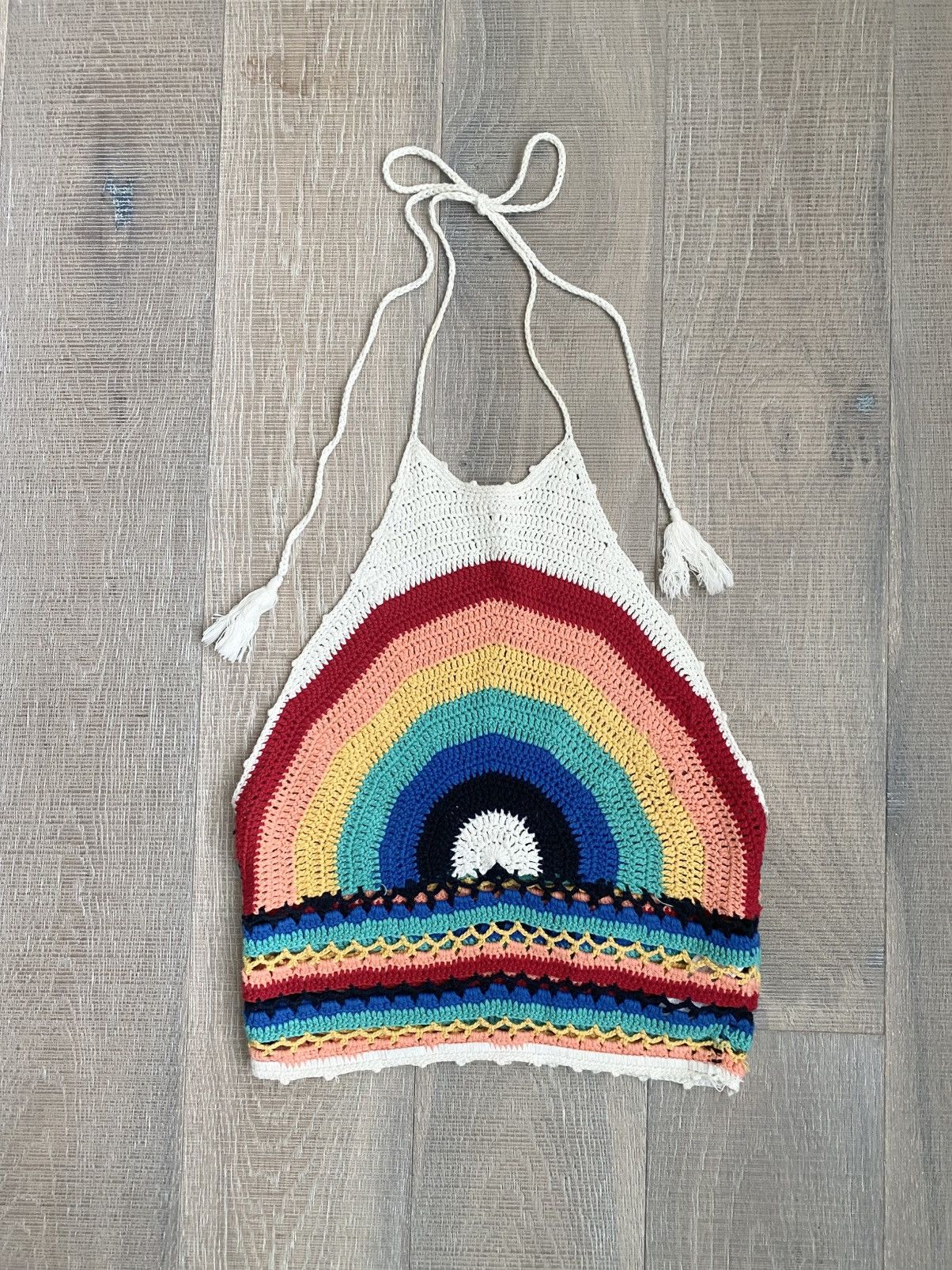 Forever 21 🌈 Forever 21 Crochet Halter Top Size S / US 4 / IT 40 - 1 Thumbnail