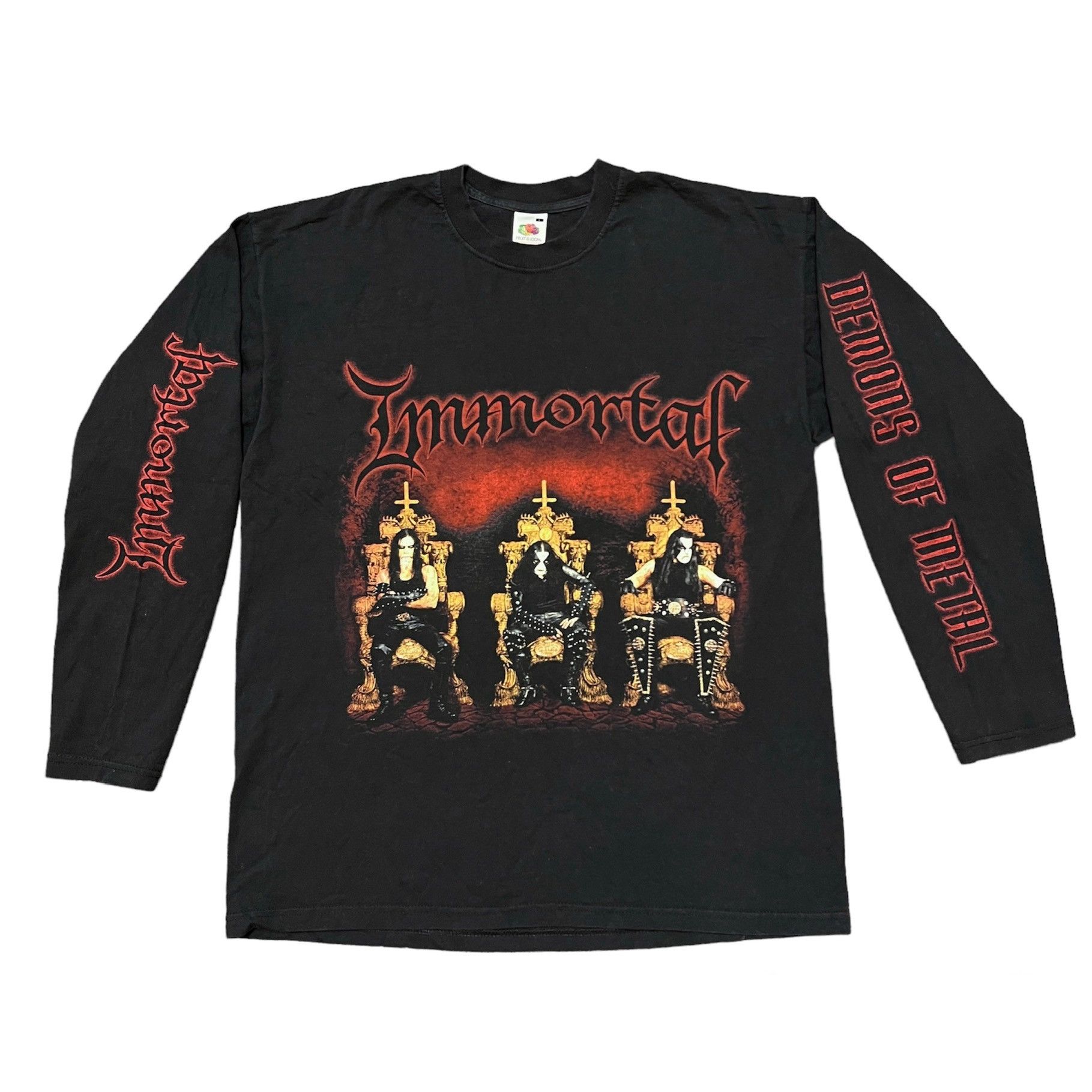 image of Band Tees x Rock T Shirt 00S Immortal Shirt Vintage Metal Band T Shirts in Black, Men's (Size Large