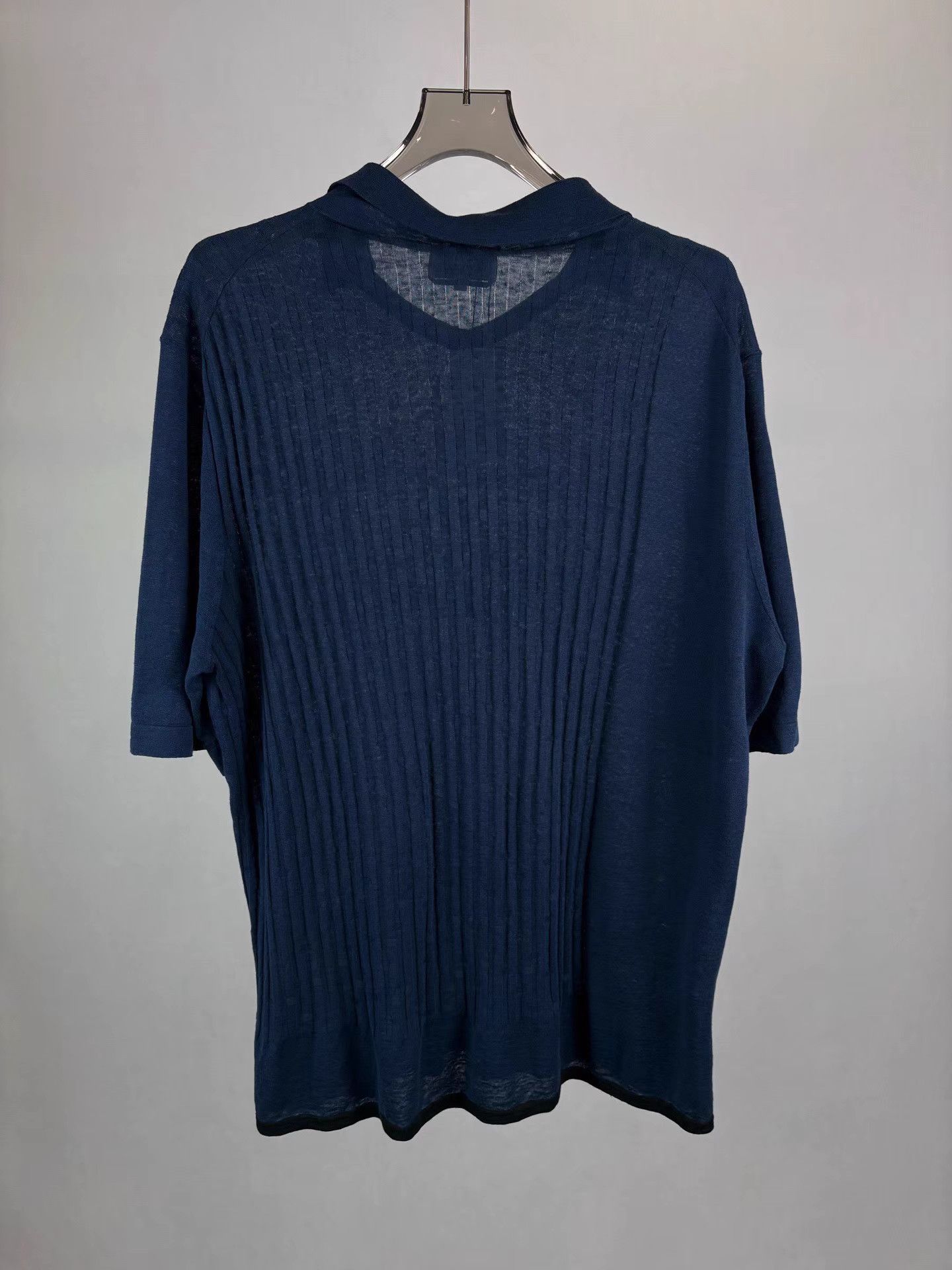 Hermes HERMES Dark Blue Linen Short Sleeve K1 Size US XXL / EU 58 / 5 - 2 Thumbnail