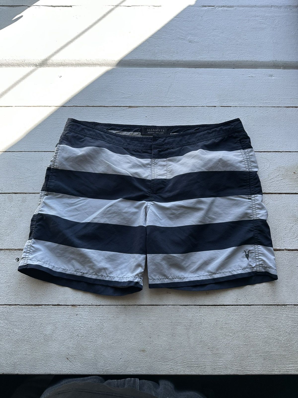 Allsaints 🚨RARE ALLSAINTS BIG LOGO SWIMM SHORTS Y2K SURF VINTAGE Size US 35 - 1 Thumbnail