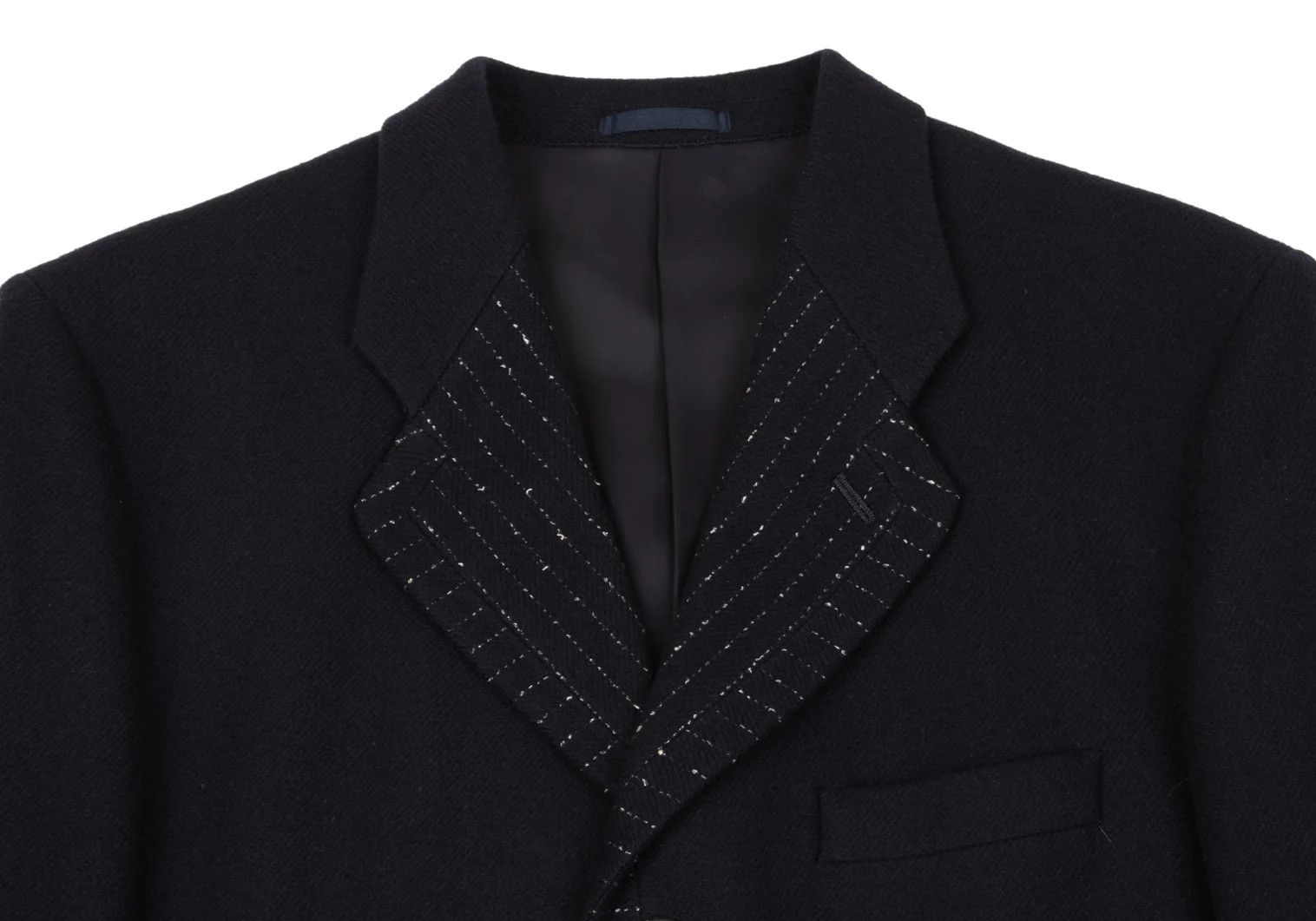 Issey Miyake Wool Stitch Design Jacket in Navy, Size XL Size US XL / EU 56 / 4 - 2 Thumbnail