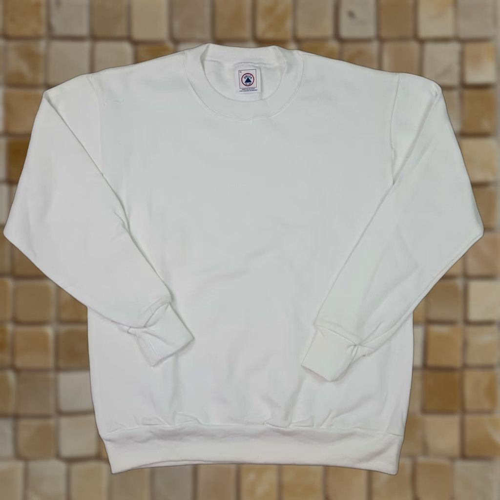 Delta VINTAGE Delta Sweatshirt White Men's M Crewneck Pullover Sweatshirt 90s College University Y2K Graphic Print All Seasons Size US M / EU 48-50 / 2 - 1 Thumbnail