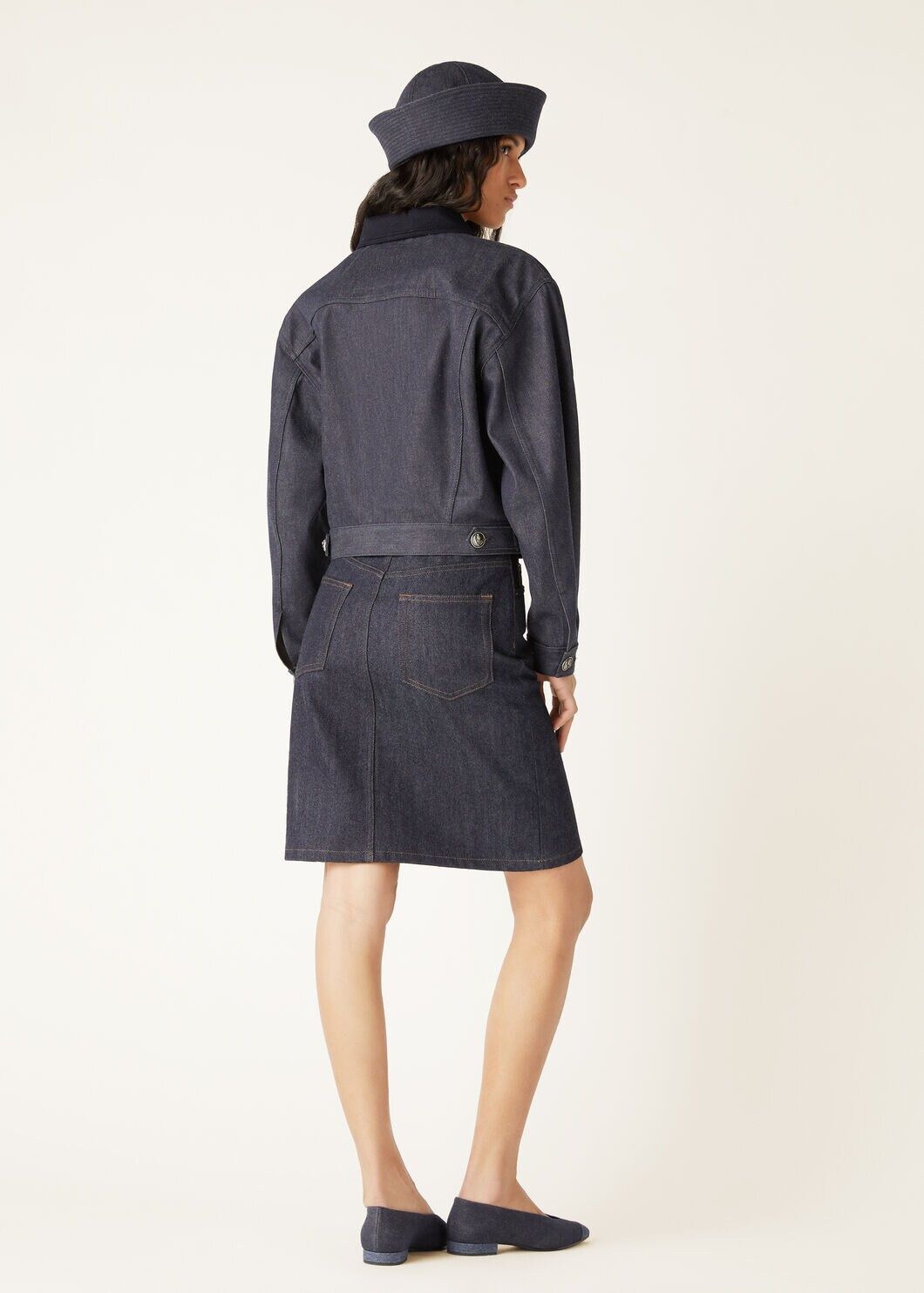 Loro Piana o1srvl11e0825 FAO4473 Joanne Denim Midi Skirt in Blue Size 30" / US 8 / IT 44 - 5 Thumbnail