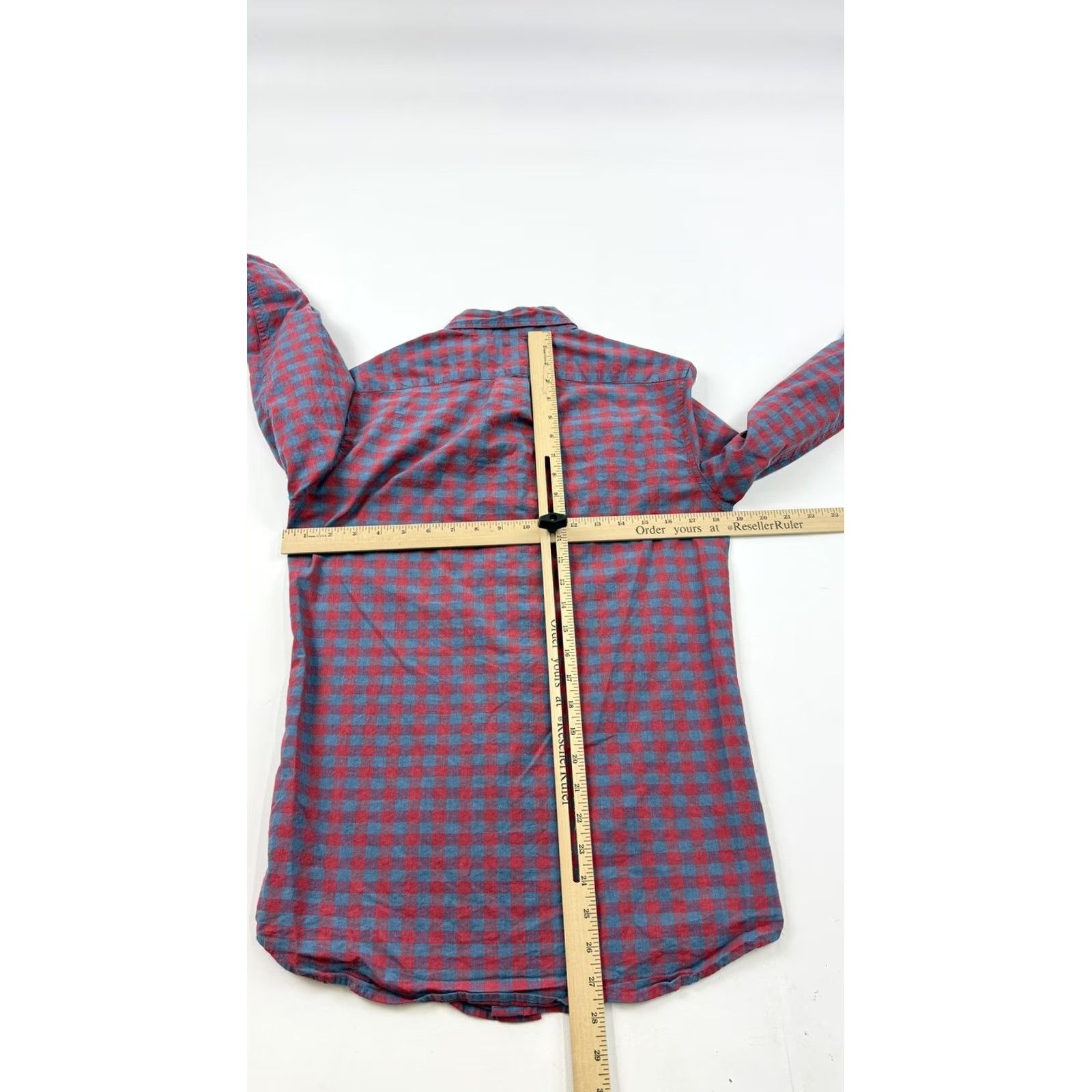 J.Crew J.Crew Shirt Mens Small Blue Red Check Slim Fit Stretch Button-Down Casual Shirt Size US S / EU 44-46 / 1 - 5 Thumbnail