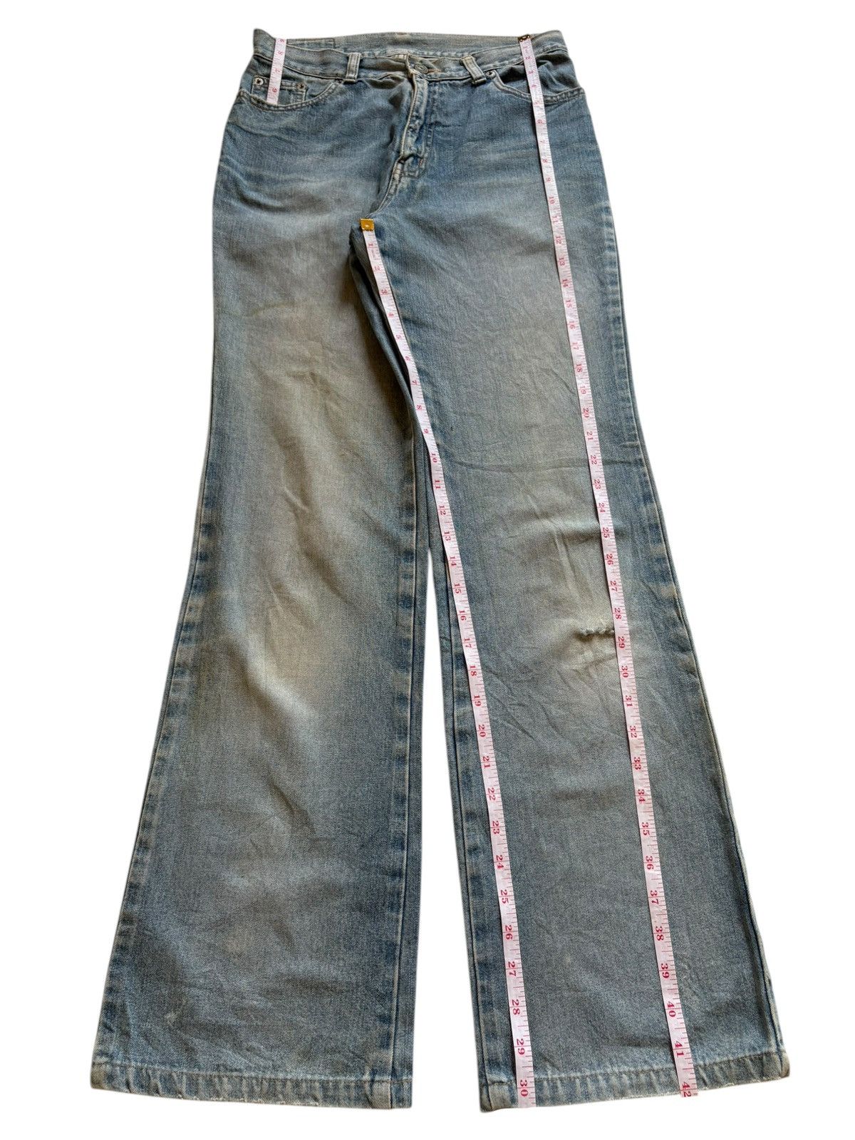 Japanese Brand × Jean Vintage Japanese Brand Mud Wash Bootcut Flare Jeans Size 28" / US 6 / IT 42 - 13 Thumbnail
