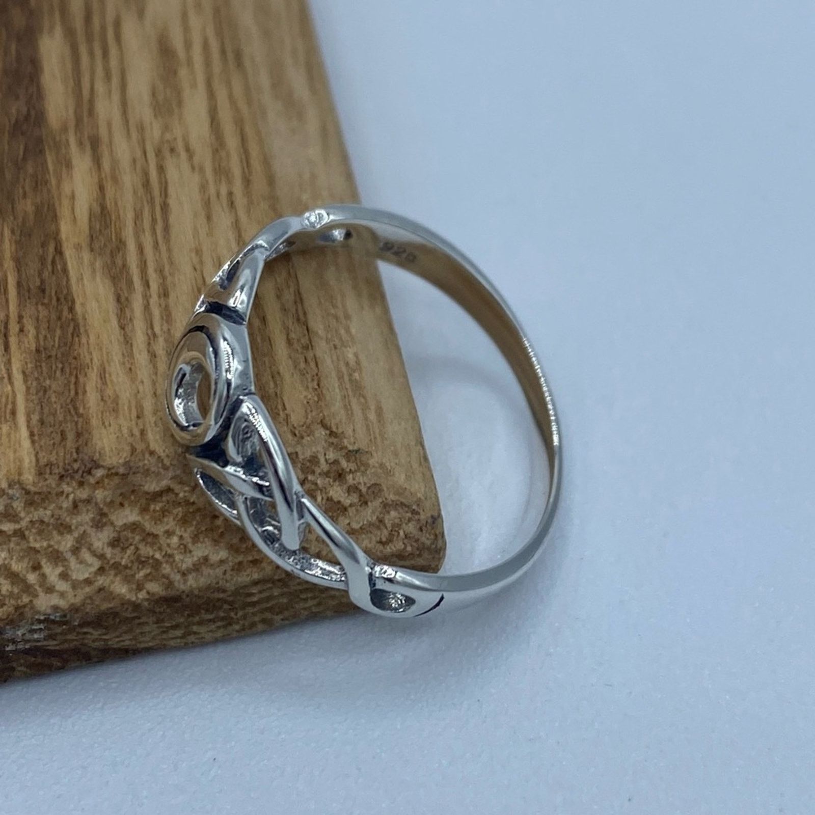 The Unbranded Brand Sterling Silver Celtic Moon Ring Sizes 6,8,9 Size ONE SIZE - 7 Thumbnail