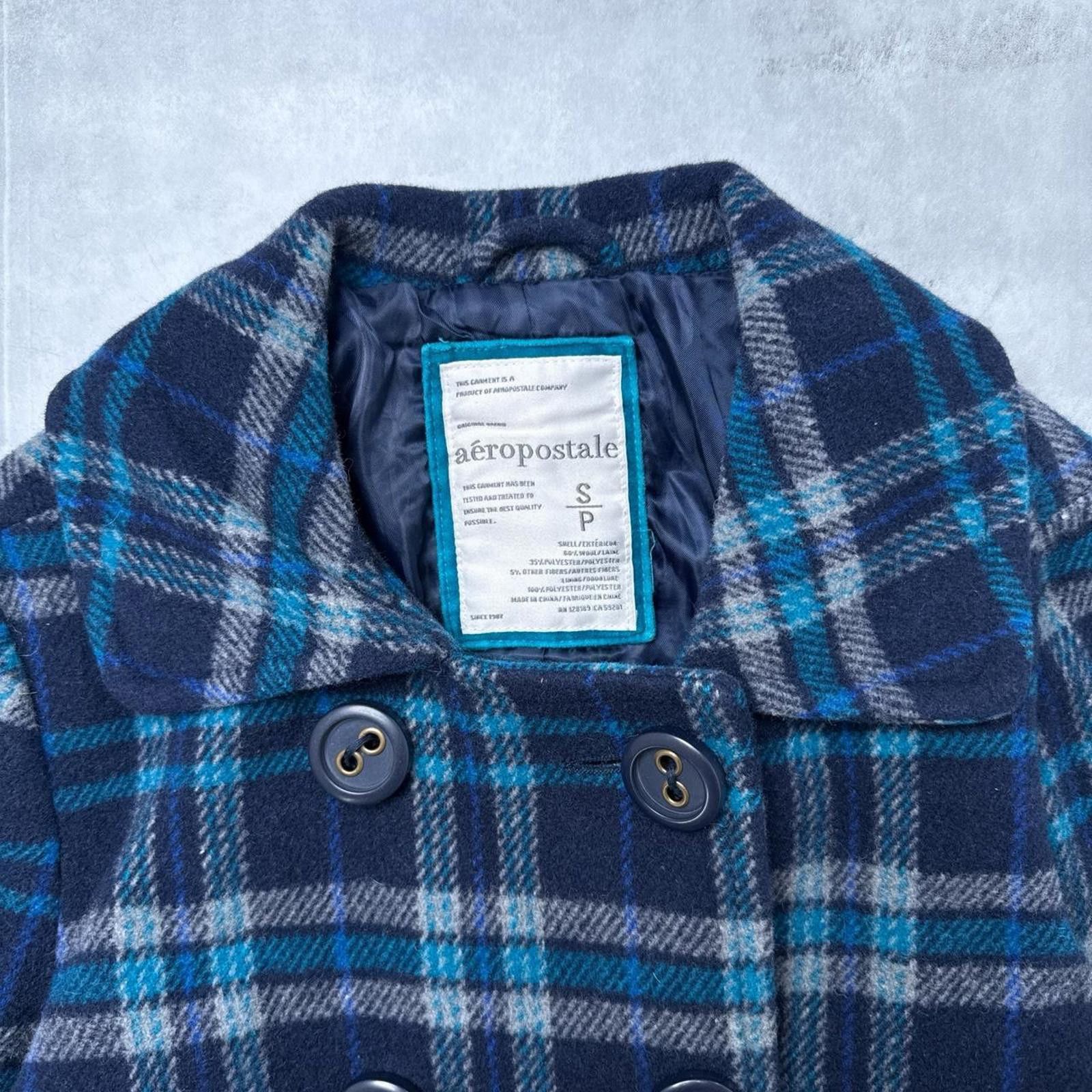 Aeropostale Y2K Aeropostale Plaid Button Peacoat 00s Jacket Size S / US 4 / IT 40 - 3 Thumbnail
