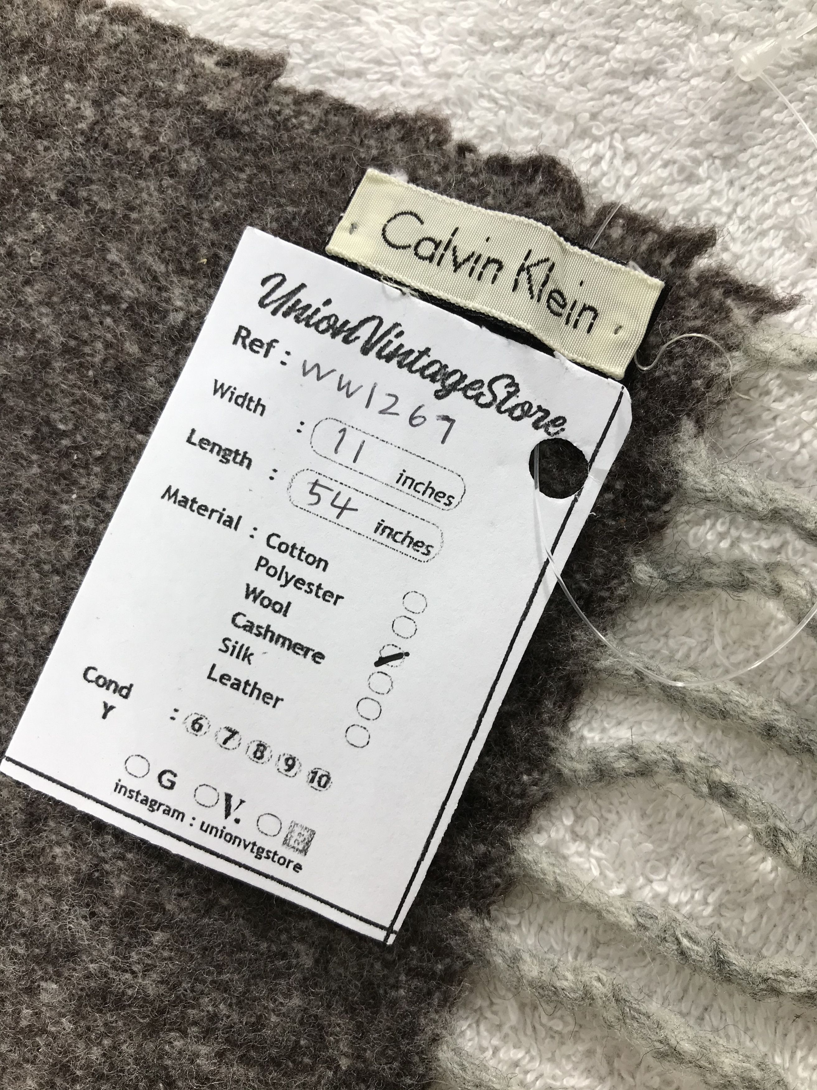 Calvin Klein × Vintage Calvin Klein Scarf / Muffler / Neckwear - WW1267 Size ONE SIZE - 5 Thumbnail