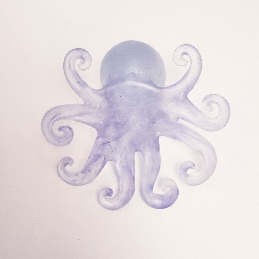 Handmade Blue and Purple 5" Resin Octopus Figurine Size ONE SIZE - 3 Thumbnail