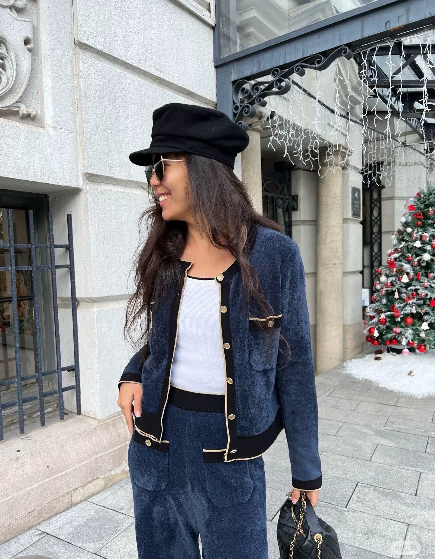 Chanel Chanel Blue & Black Colorblocked Pocket Jacket 46 Size XL / US 12-14 / IT 48-50 - 6 Thumbnail