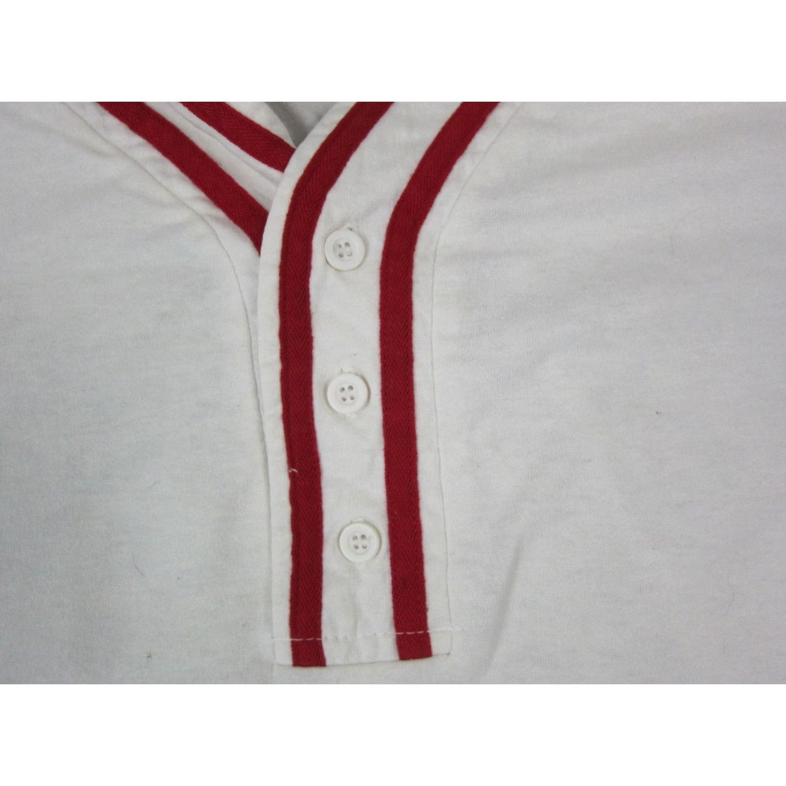 Jerzees Vintage Jerzees Jersey XL Extra Large White Burlington Iowa Baseball 90s Mens Size US XL / EU 56 / 4 - 5 Thumbnail