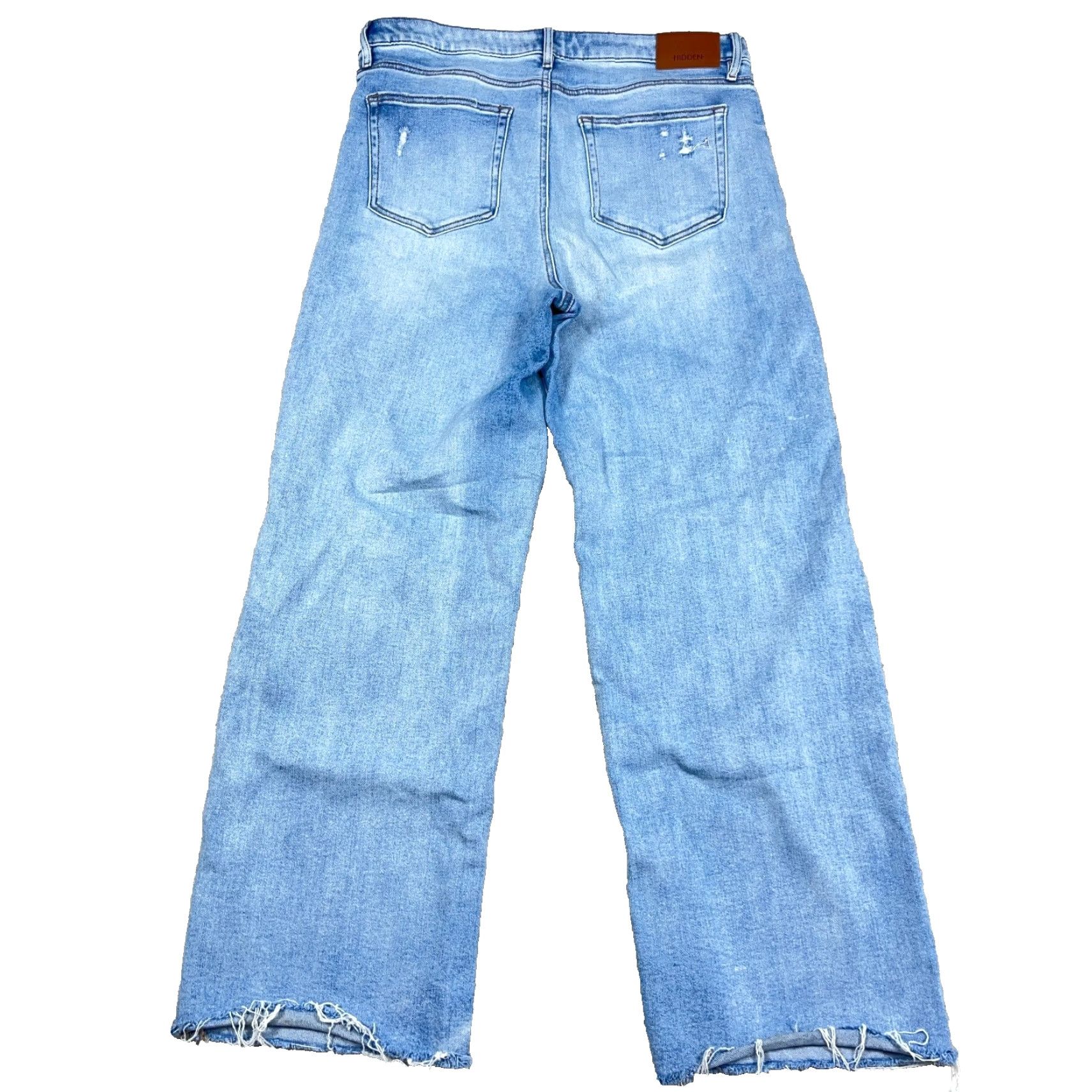 Vintage Judy Blue Jeans Women 34 Wide Leg Distressed High Rise Vintage Style Blue 5-Pocket Regular Fit Boyfriend Straight Space: N/A Size 24" / US 00 / IT 34 - 2 Thumbnail