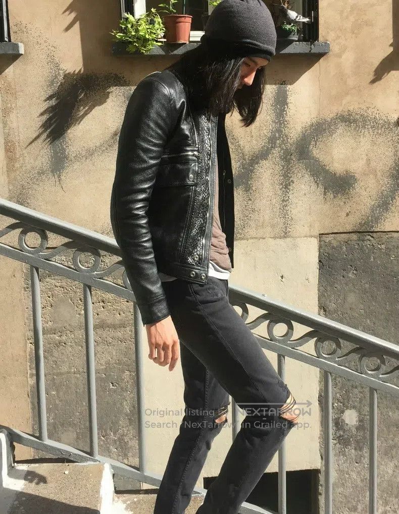 Saint Laurent Paris Saint Laurent Paris Snake Leather Jacket Leather Jacket Mo Size US M / EU 48-50 / 2 - 1 Thumbnail
