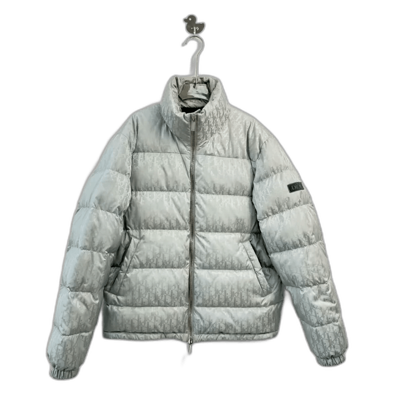 Dior Dior Classic Logo Puffer Jacket Silver-yf Size US L / EU 52-54 / 3 - 1 Thumbnail