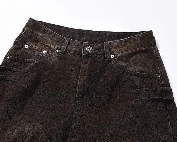 VIBE Vintage Street Large Pocket Frayed Work Outdoor Jeans Size US 30 / EU 46 - 3 Thumbnail