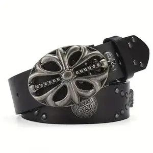 Other Bohemian Style Belt Vintage Inlaid Skeleton Head Size ONE SIZE - 2 Thumbnail