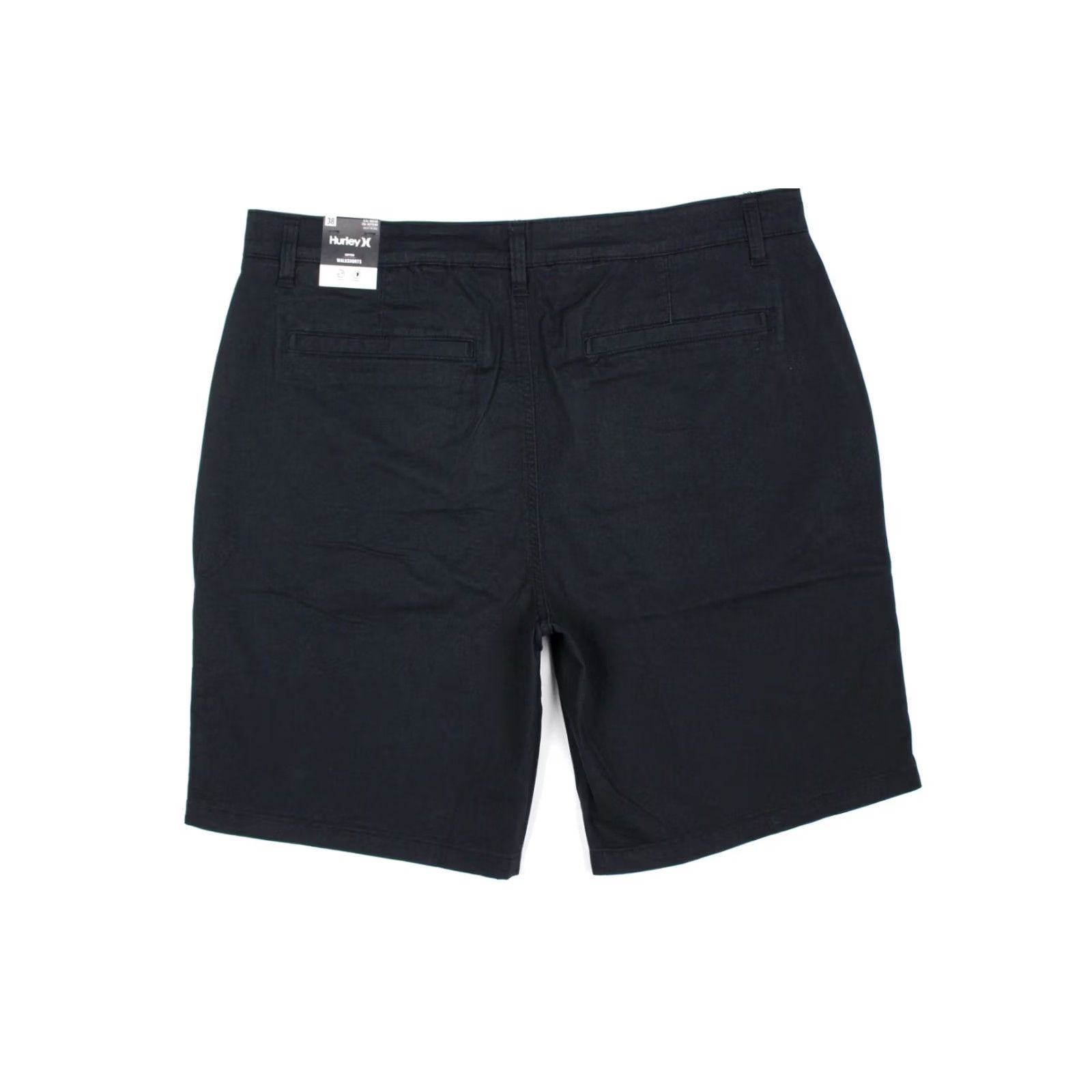 Hurley Hurley Men's Cotton Walkshorts Chino Shorts 38 Black 9" Inseam Casual Beach Made in Bangladesh Size US 38 / EU 54 - 2 Thumbnail